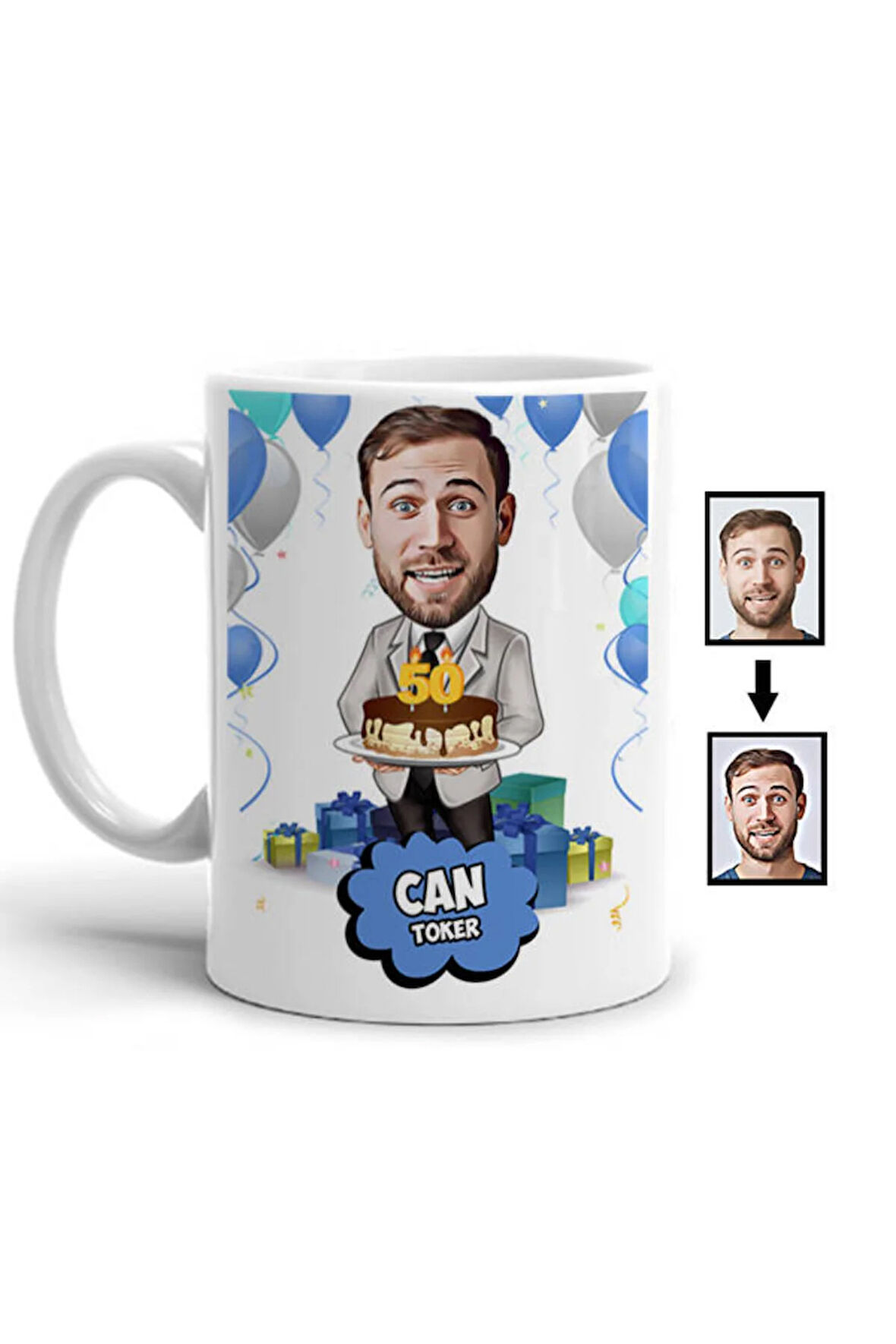 Sevgileye-Arkadaşa Özel Hediyelik|Kişiselleştirilebilir Karikatür Hediye Kupa Bardak