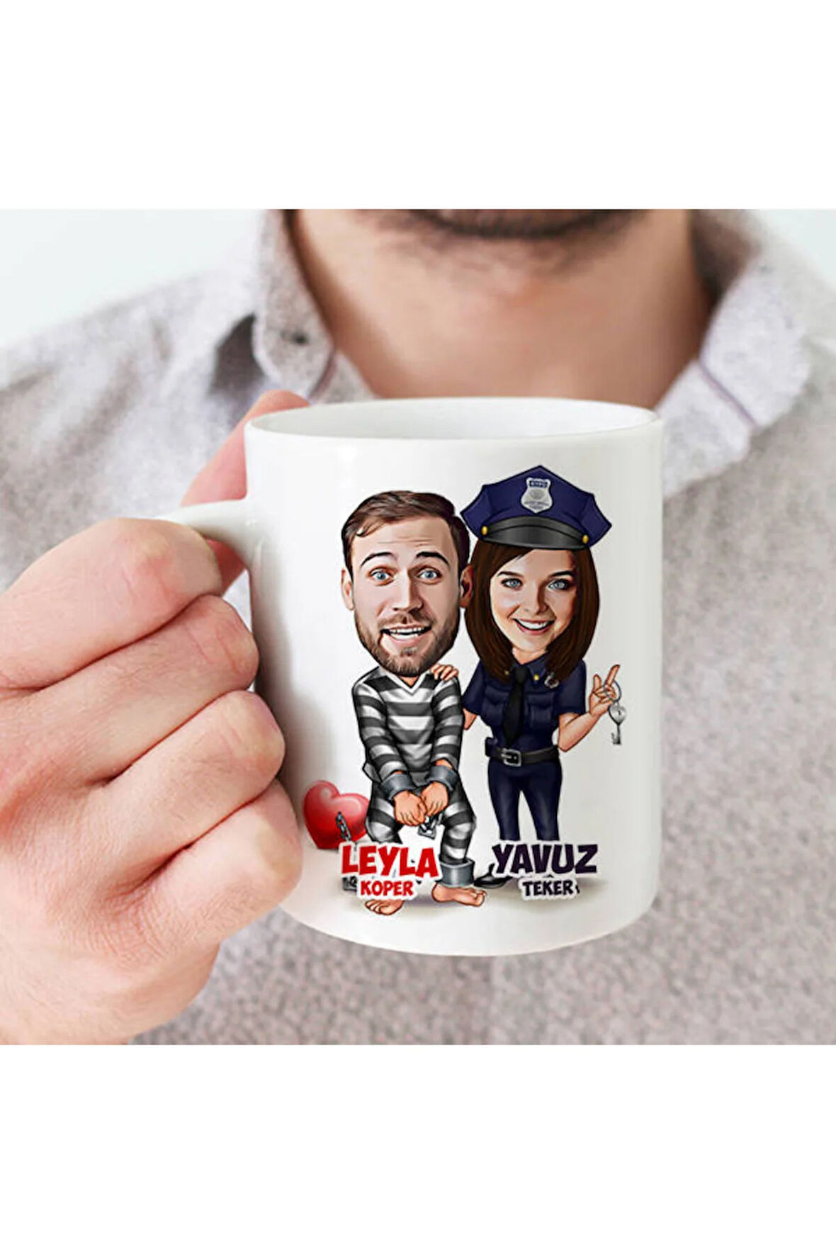 Sevgileye-Arkadaşa Özel Hediyelik|Kişiselleştirilebilir Karikatür Hediye Kupa Bardak