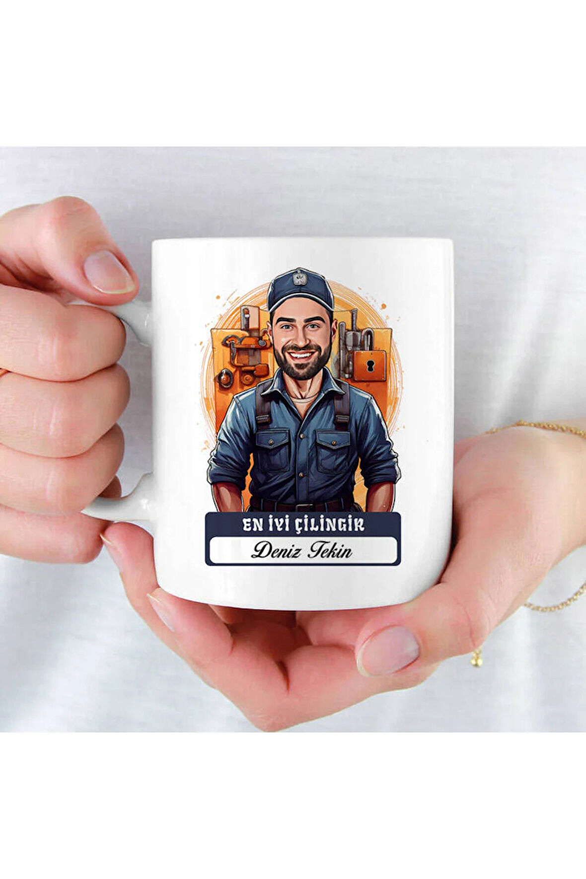 Mesleklere Özel Hediyelik|Kişiselleştirilebilir Çilingir Hediye Kupa Bardak