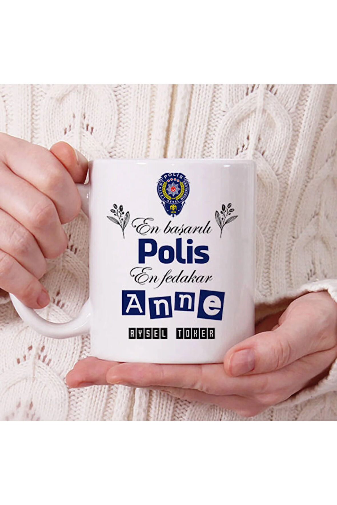 Mesleklere Özel Hediyelik|Kişiselleştirilebilir Polis-Anne Hediye Kupa Bardak