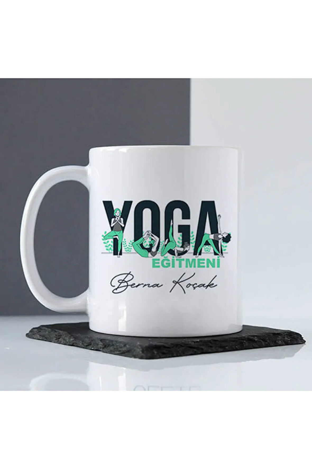 Mesleklere Özel Hediyelik|Kişiselleştirilebilir Yoga Eğitmeni Kupa Bardak