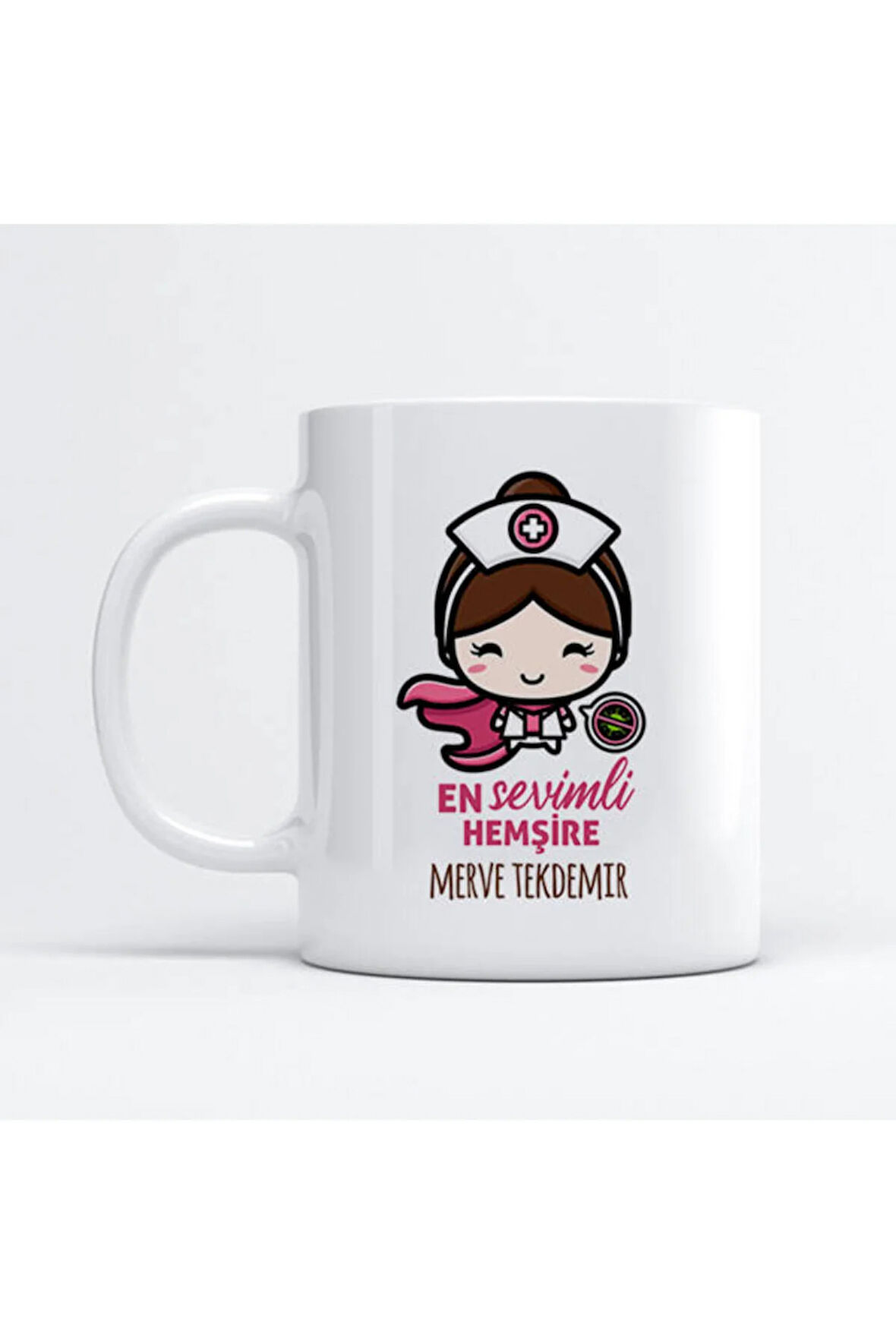 Mesleklere Özel Hediyelik|Kişiselleştirilebilir En Sevimli Hemşire Hediye Kupa Bardak