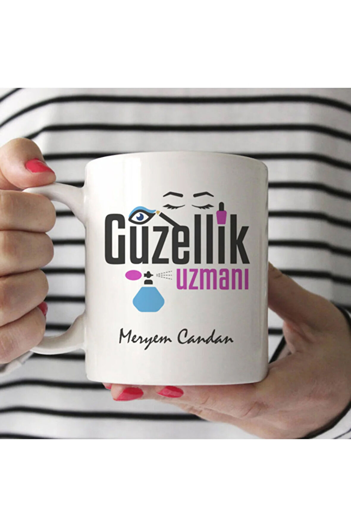 Mesleklere Özel Hediyelik|Kişiselleştirilebilir Güzellik Uzmanı Hediye Kupa Bardak