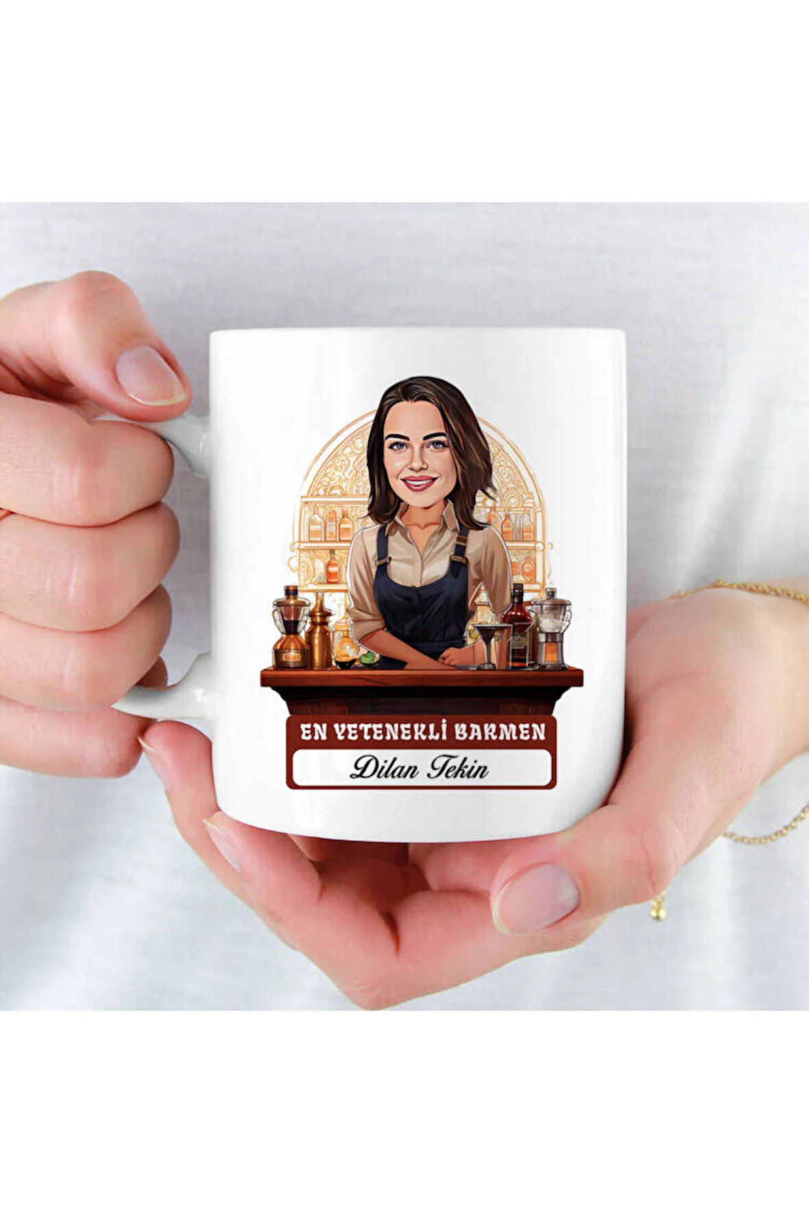 Mesleklere Özel Hediyelik|Kişiselleştirilebilir Barmen Hediye Kupa Bardak