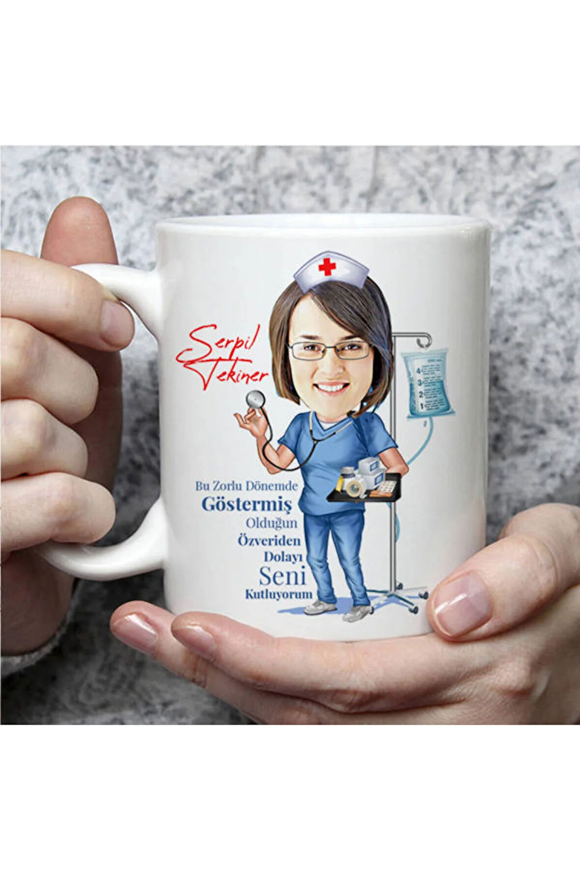 Mesleklere Özel Hediyelik|Kişiselleştirilebilir Hemşire 2 Hediye Kupa Bardak
