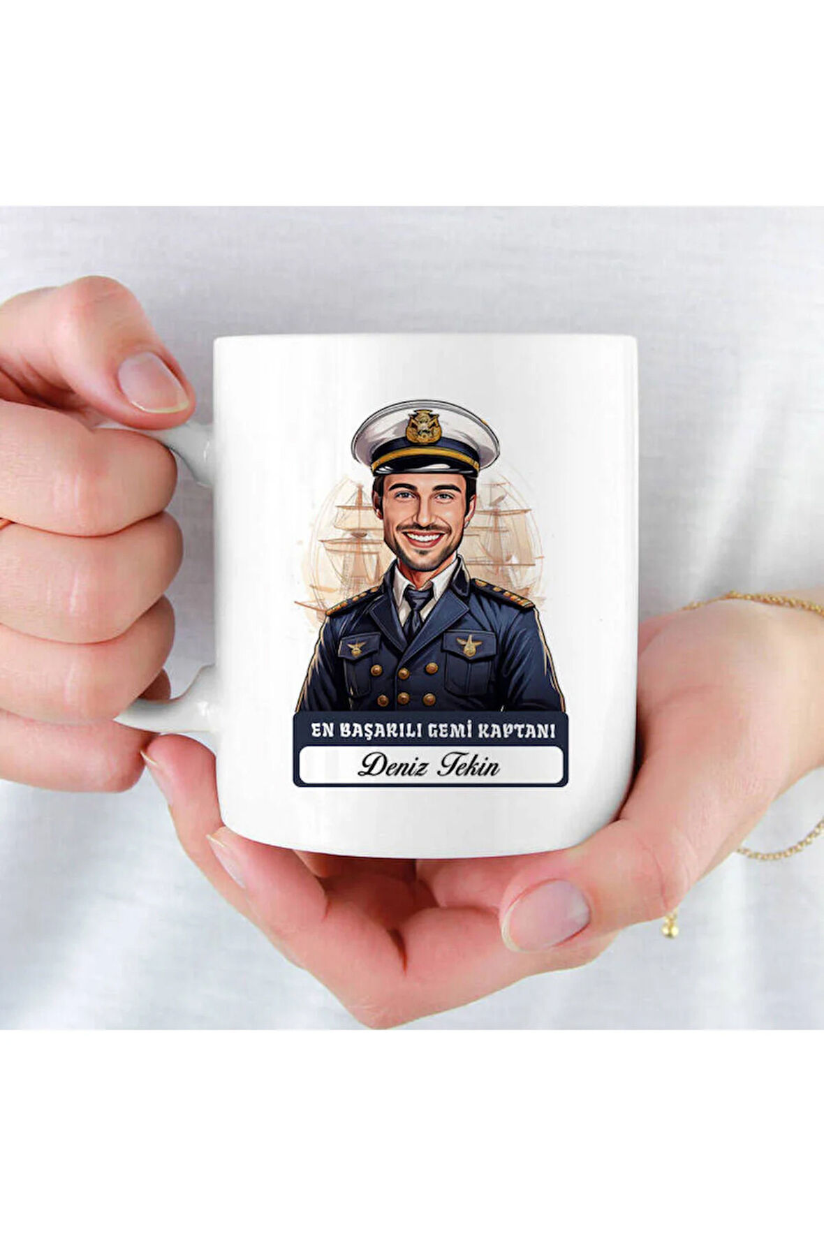 Mesleklere Özel Hediyelik|Kişiselleştirilebilir Gemi Kaptanı Hediye Kupa Bardak
