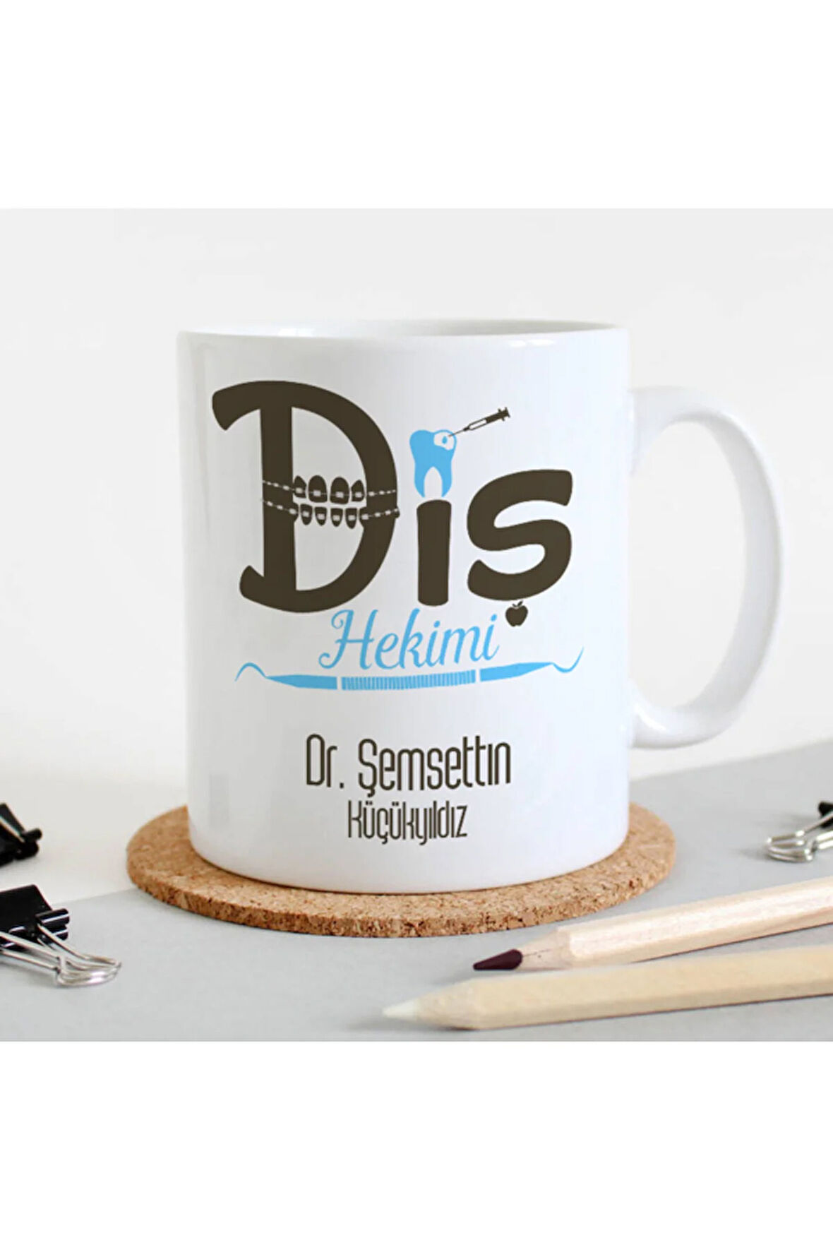 Mesleklere Özel Hediyelik|Kişiselleştirilebilir Diş Hekimi Hediye Kupa Bardak