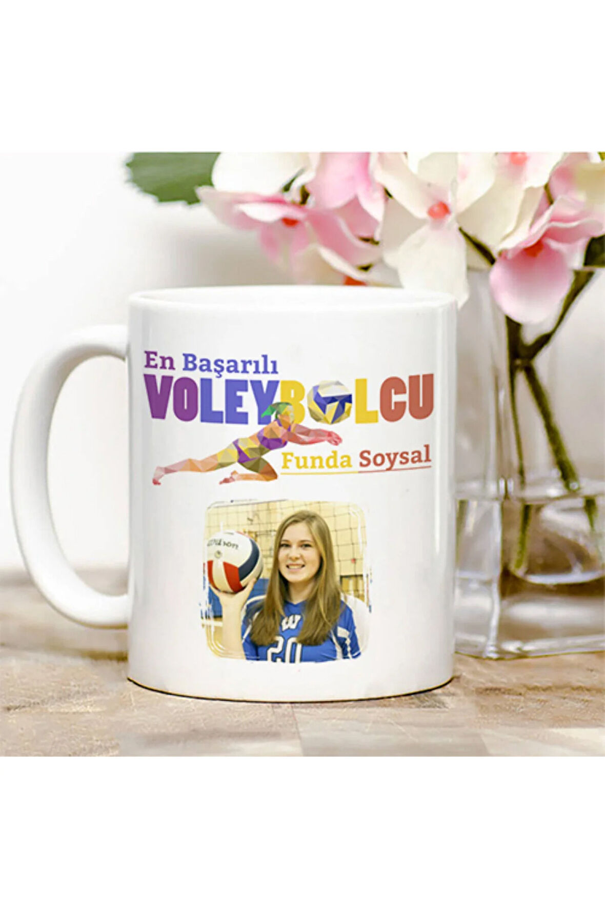 Mesleklere Özel Hediyelik|Kişiselleştirilebilir Voleybolcu Hediye Kupa Bardak