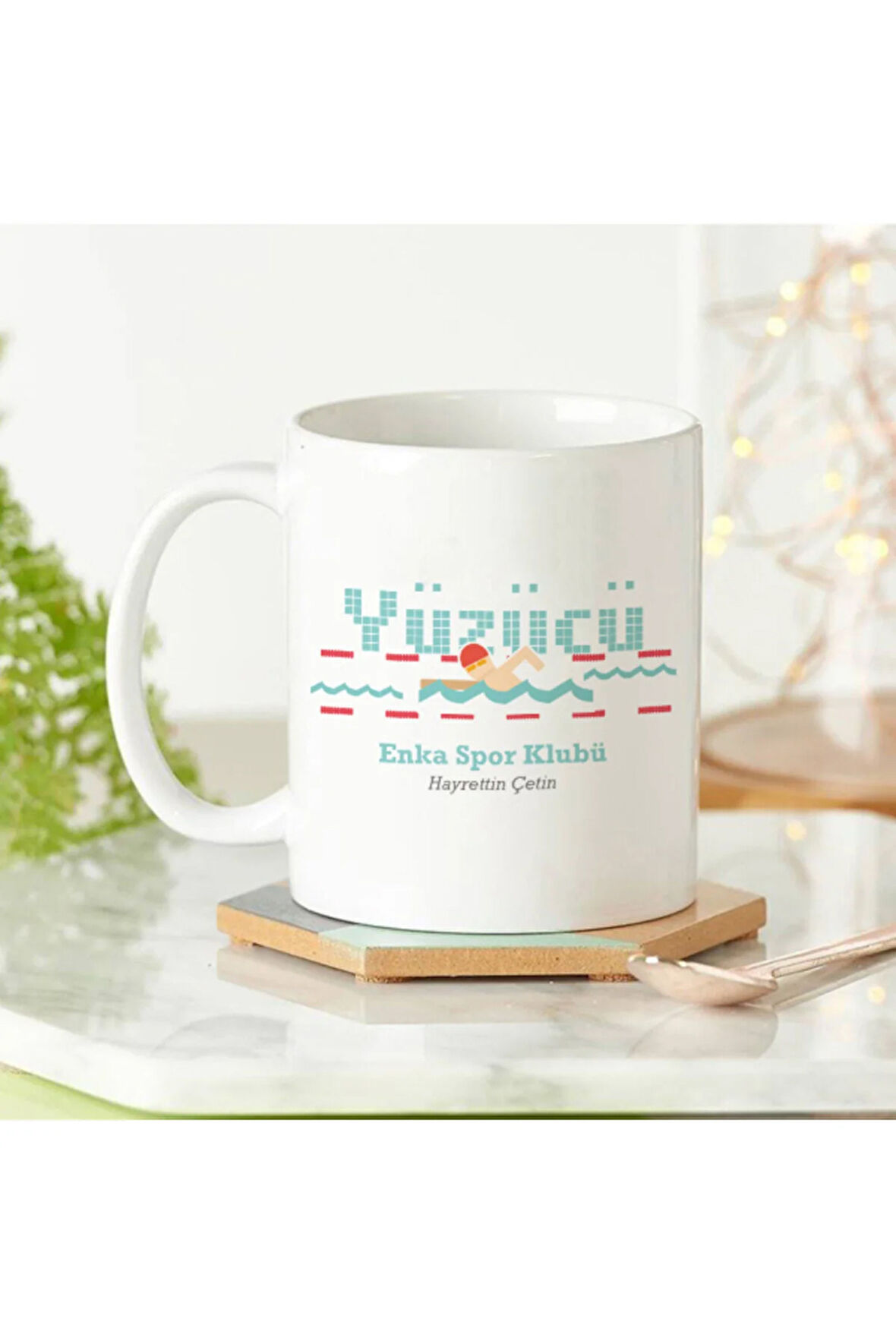 Mesleklere Özel Hediyelik|Kişiselleştirilebilir Yüzücü Hediye Kupa Bardak