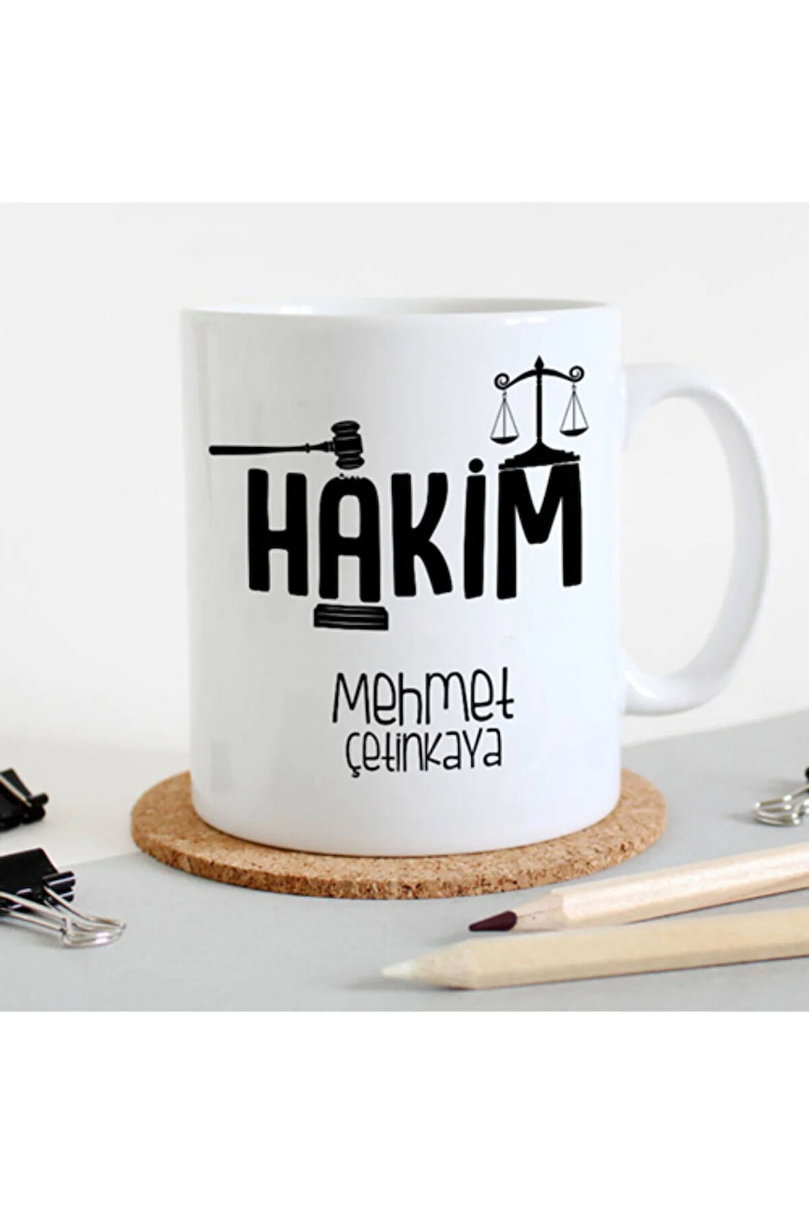 Mesleklere Özel Hediyelik|Kişiselleştirilebilir Hakim Öğretmeni Hediye Kupa Bardak