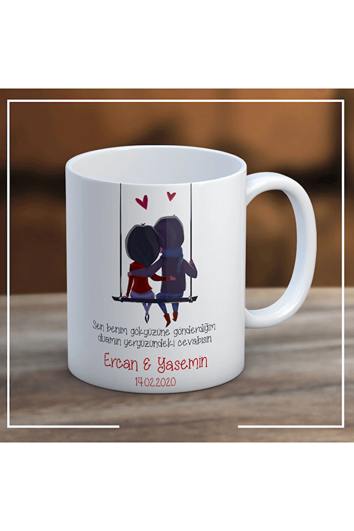 Sevgililer Gününe Özel| Kişiselleştirilebilir Sevgiliye Hediye Kupa Bardak