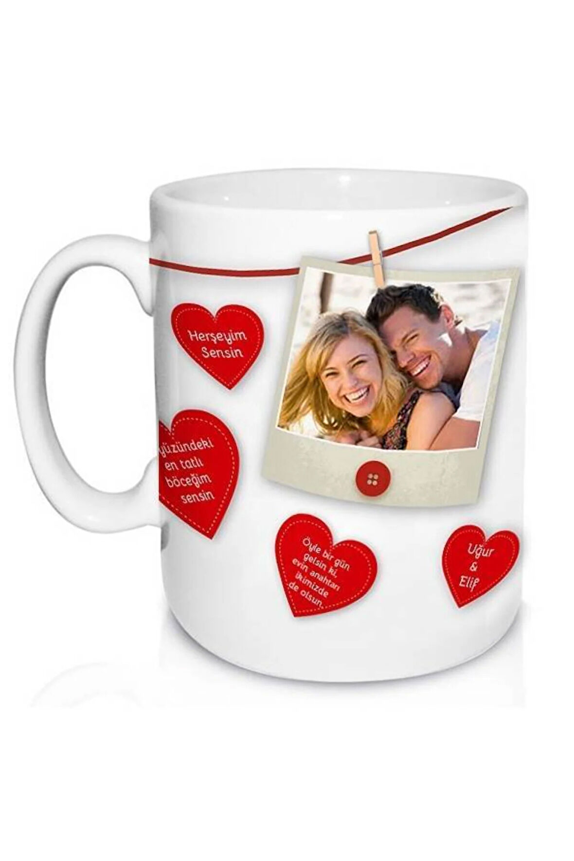 Sevgililer Gününe Özel| Kişiselleştirilebilir Sevgiliye Hediye Kupa Bardak