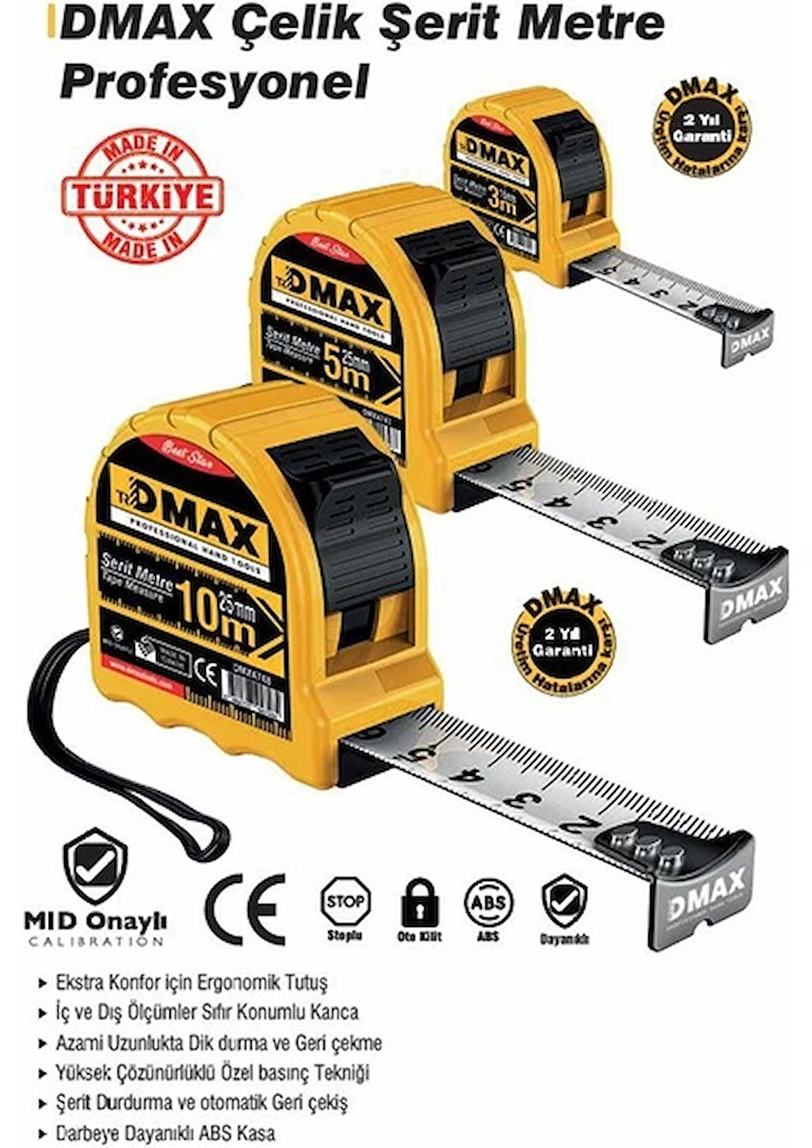 Dmax DMX4747 Profesyonel Serıt Metre 5*25 mm