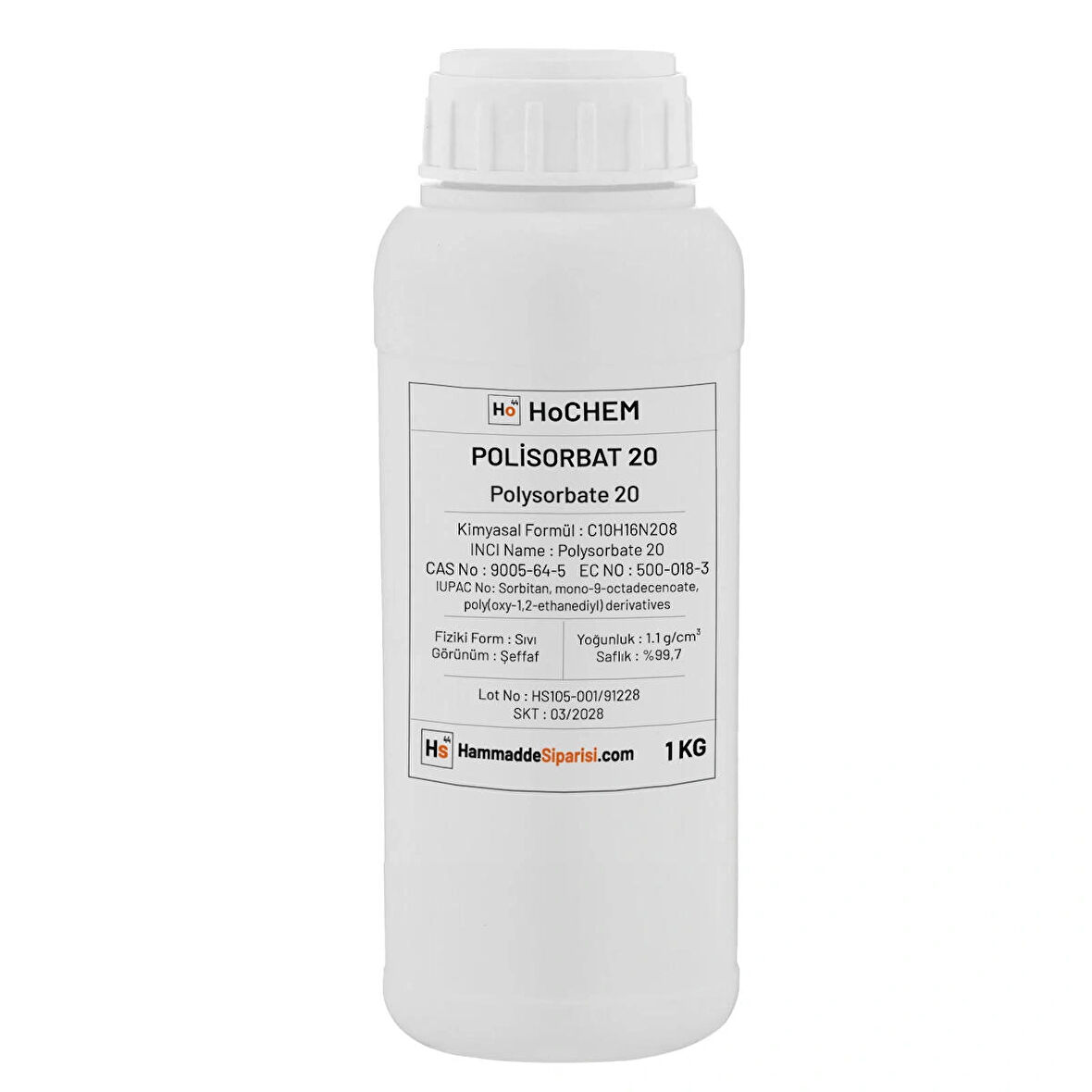 Hochem Polisorbat 20 | Polysorbate 20 - 1 kg