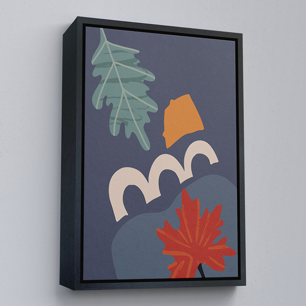 Siyah Çerçeveli Soyut Renkler Tablosu