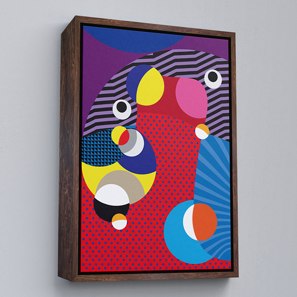 Kahverengi Çerçeveli Spiritual Gözler Tablosu