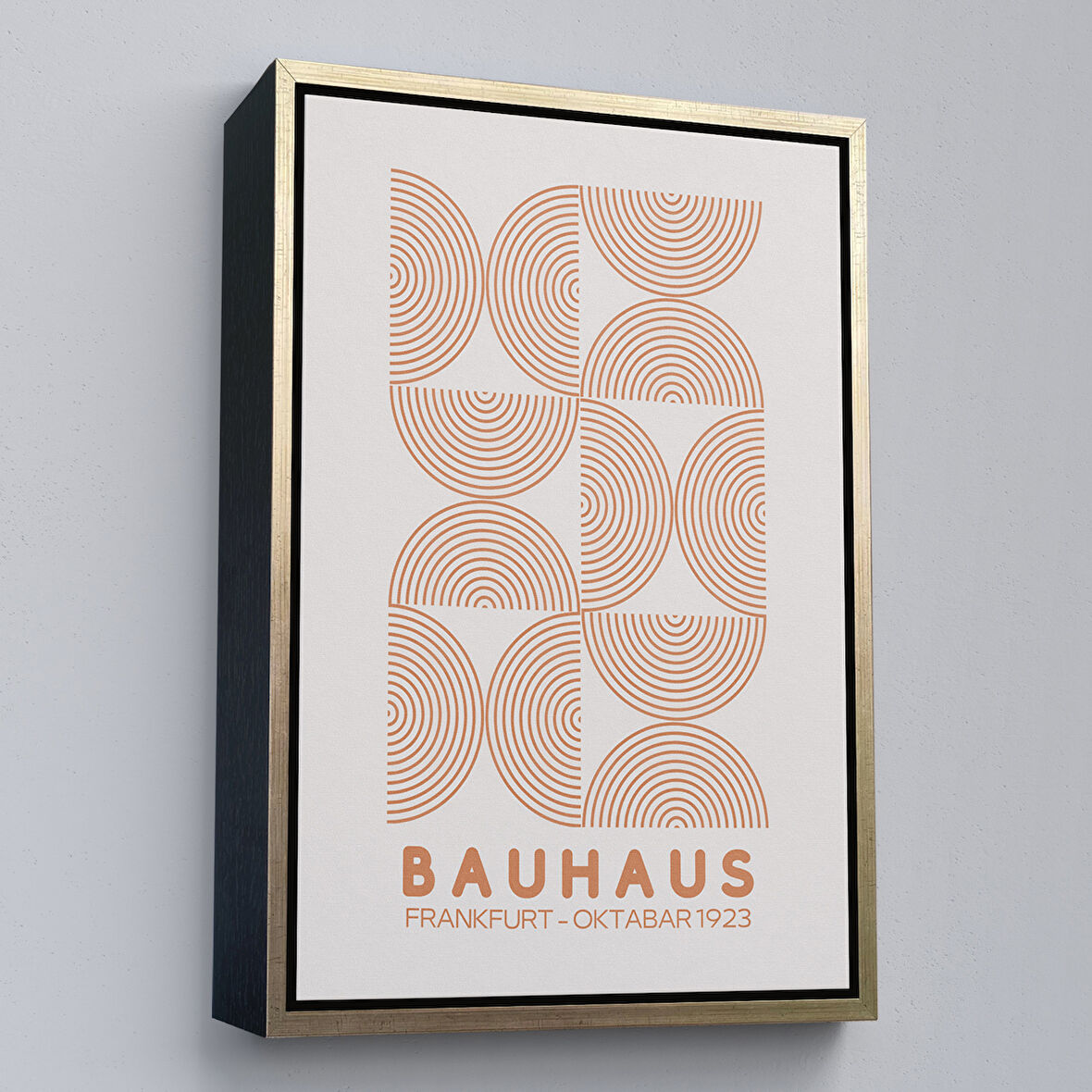 Altın Çerçeveli Sevimli Fil Tablosu