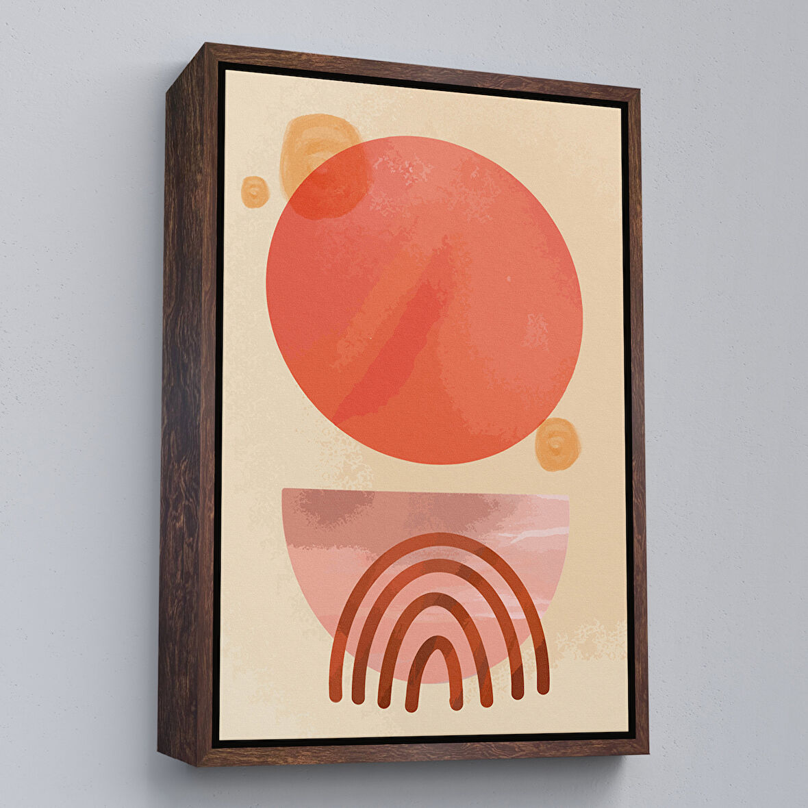 Altın Çerçeveli İskandinav Soyut Tablo