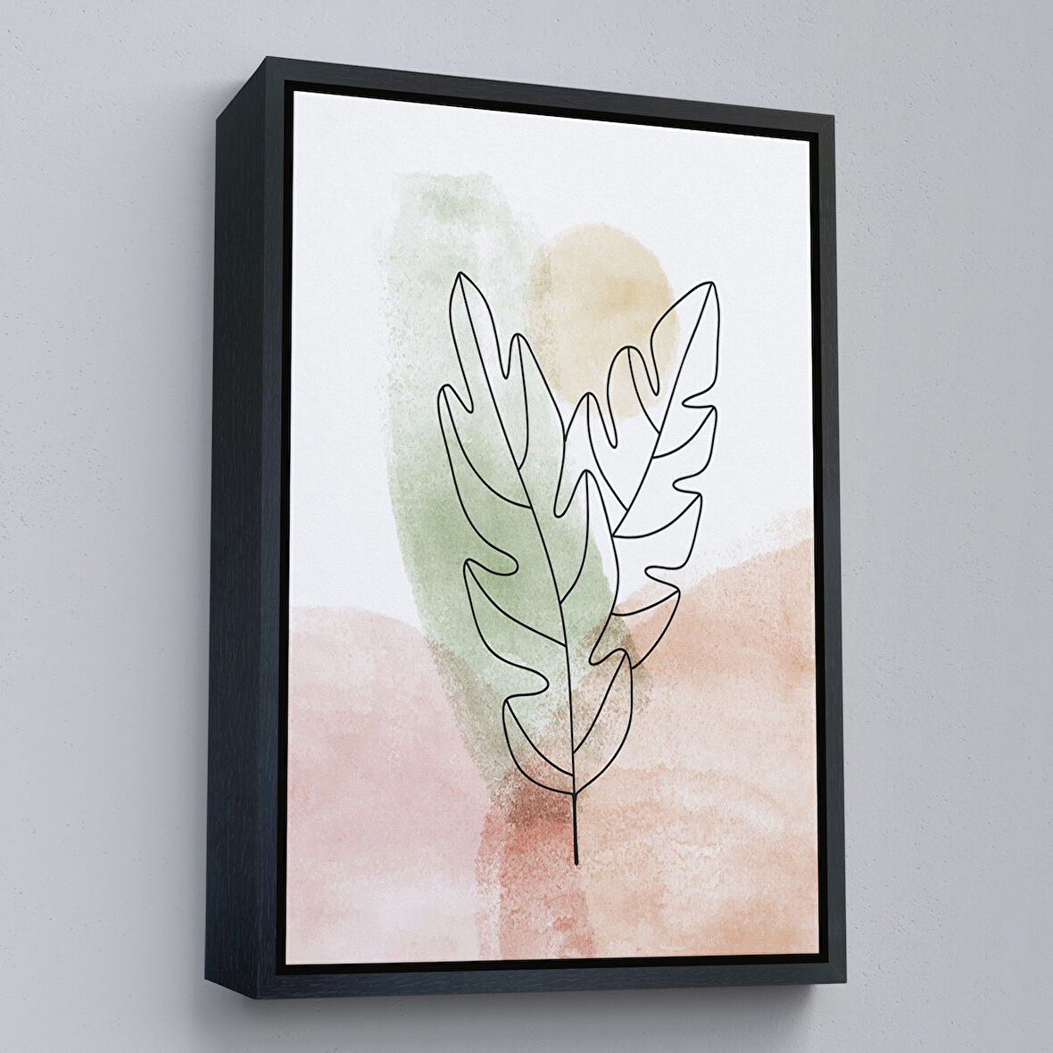 Siyah Çerçeveli İskandinav Soyut Tablo