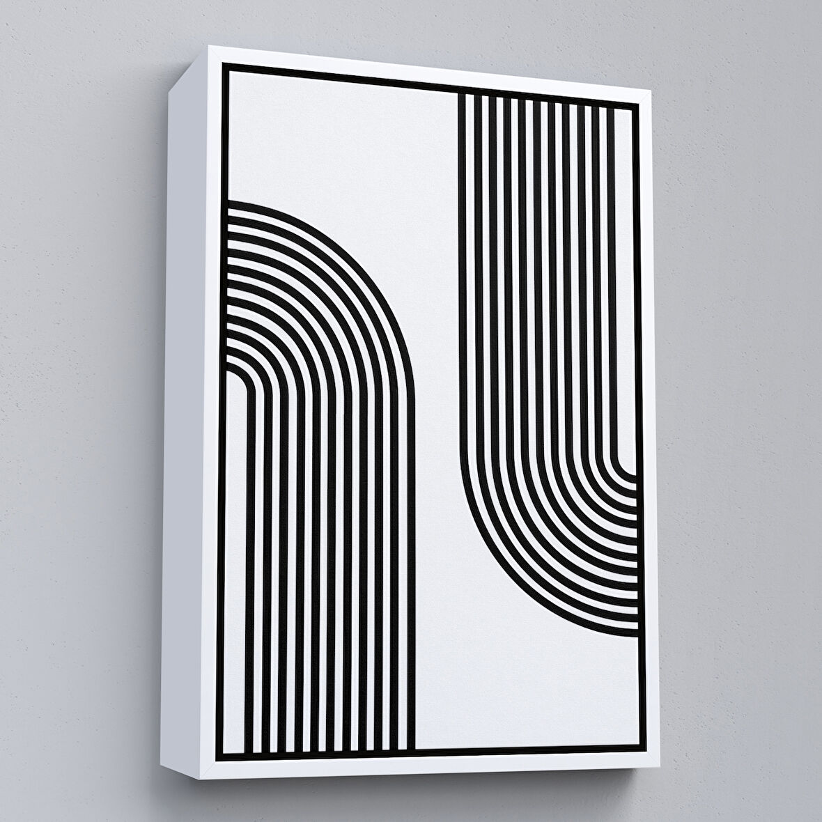 Beyaz Çerçeveli Çocuk Odası Sevimli Yavru Tilki Tablosu