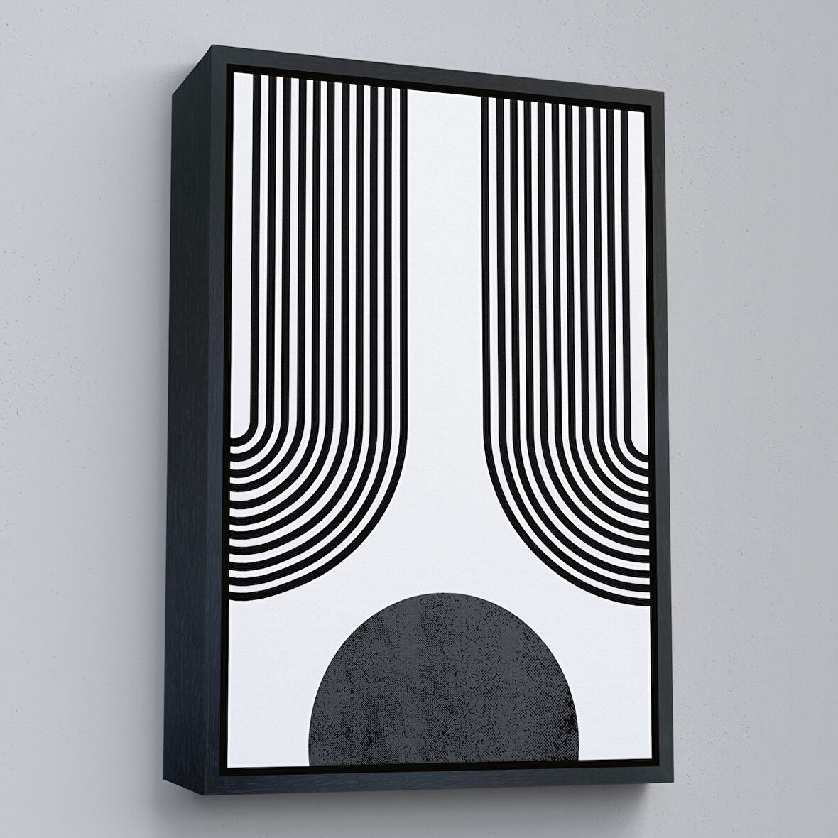 Siyah Çerçeveli Çocuk Odası Sevimli Yavru Ayı Tablosu