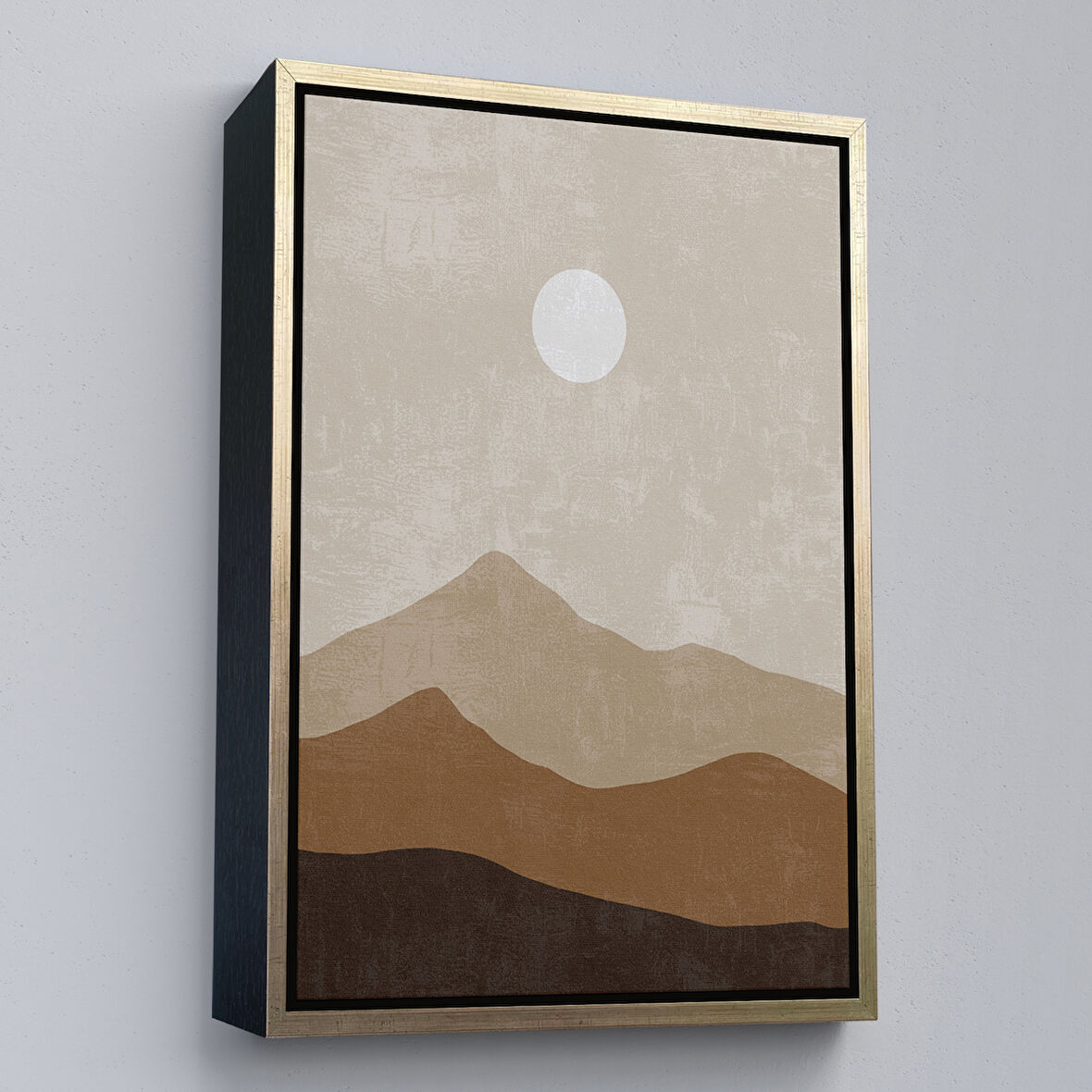 Altın Çerçeveli Çocuk Odası Sevimli Yavru Tilki Tablosu