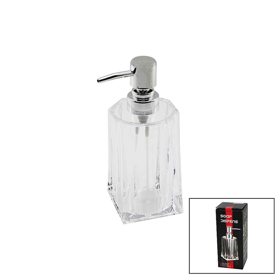 280ML - UZUN   ŞEFFAF - MİKA KRİSTAL  SIVI SABUNLUK (4767)
