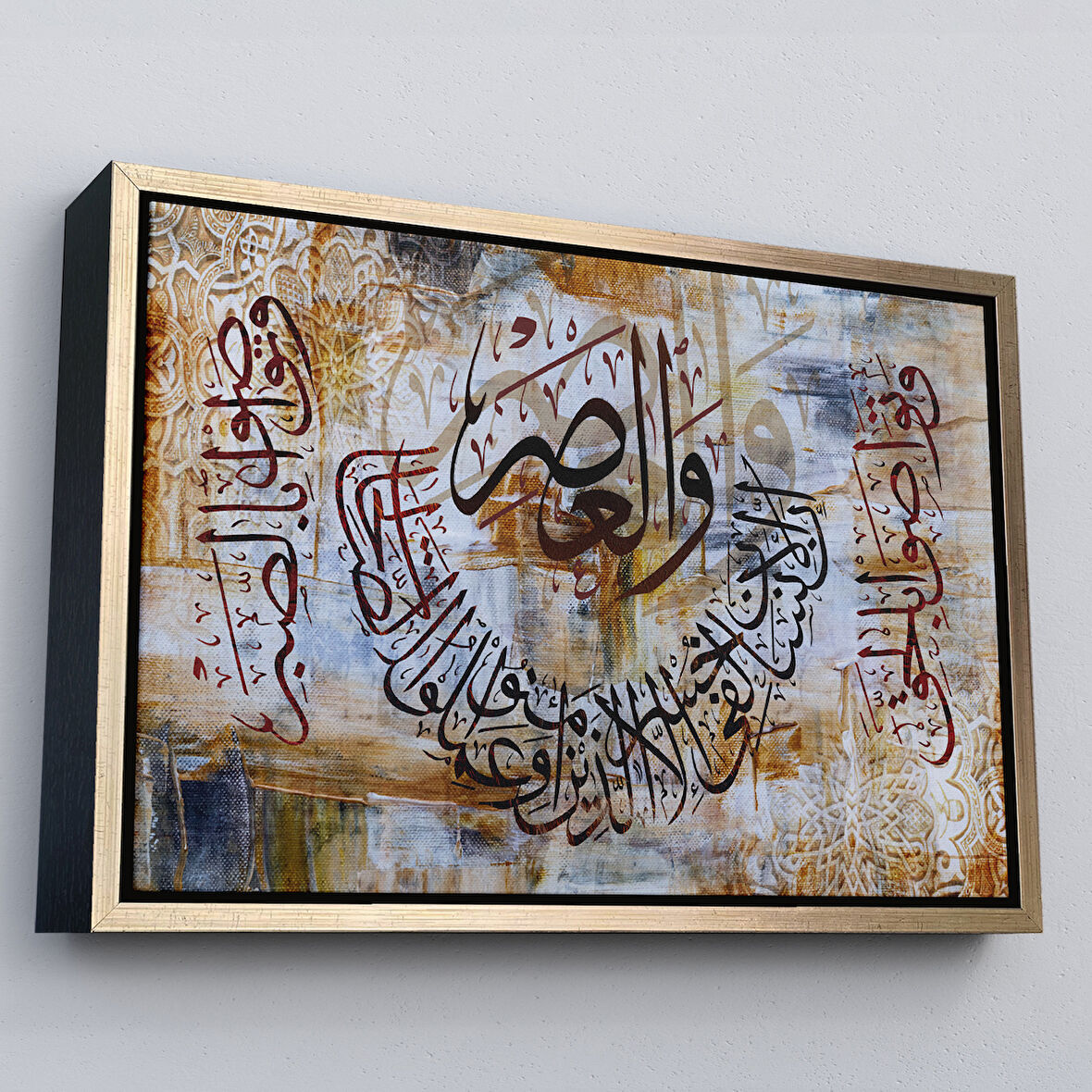 Altın Çerçeveli Birbirlerine Hakkı Tavsiye Edenler,Onlar Ziyanda Değillerdir Asr Suresi Tablo