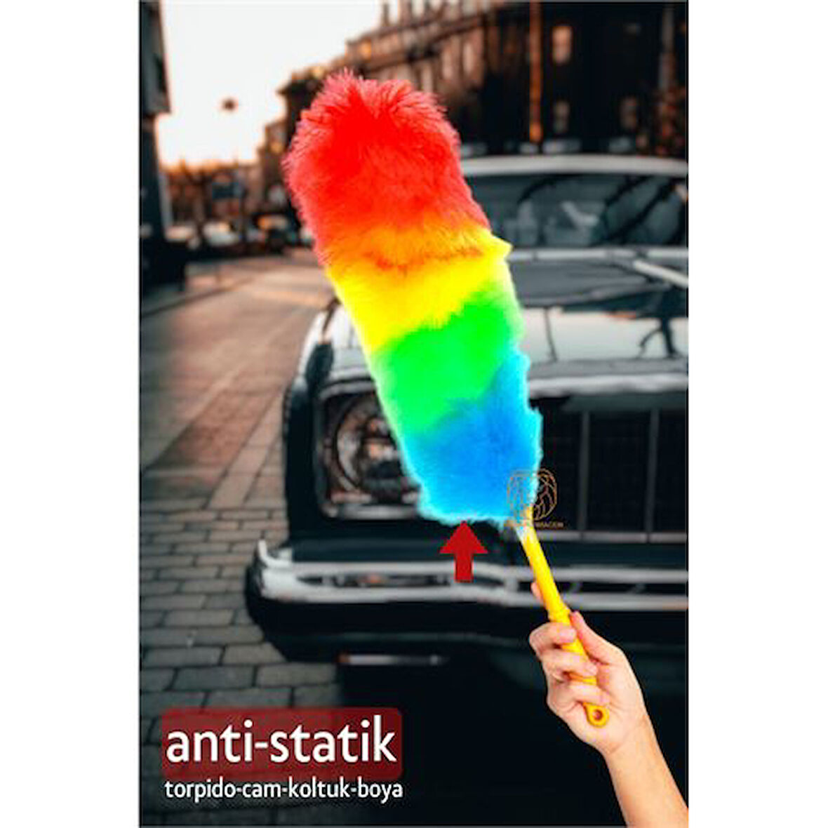 Anti-Statik Toz Alma Püskülü Torpido Koltuk Kaporta Toz Alma Püskülü