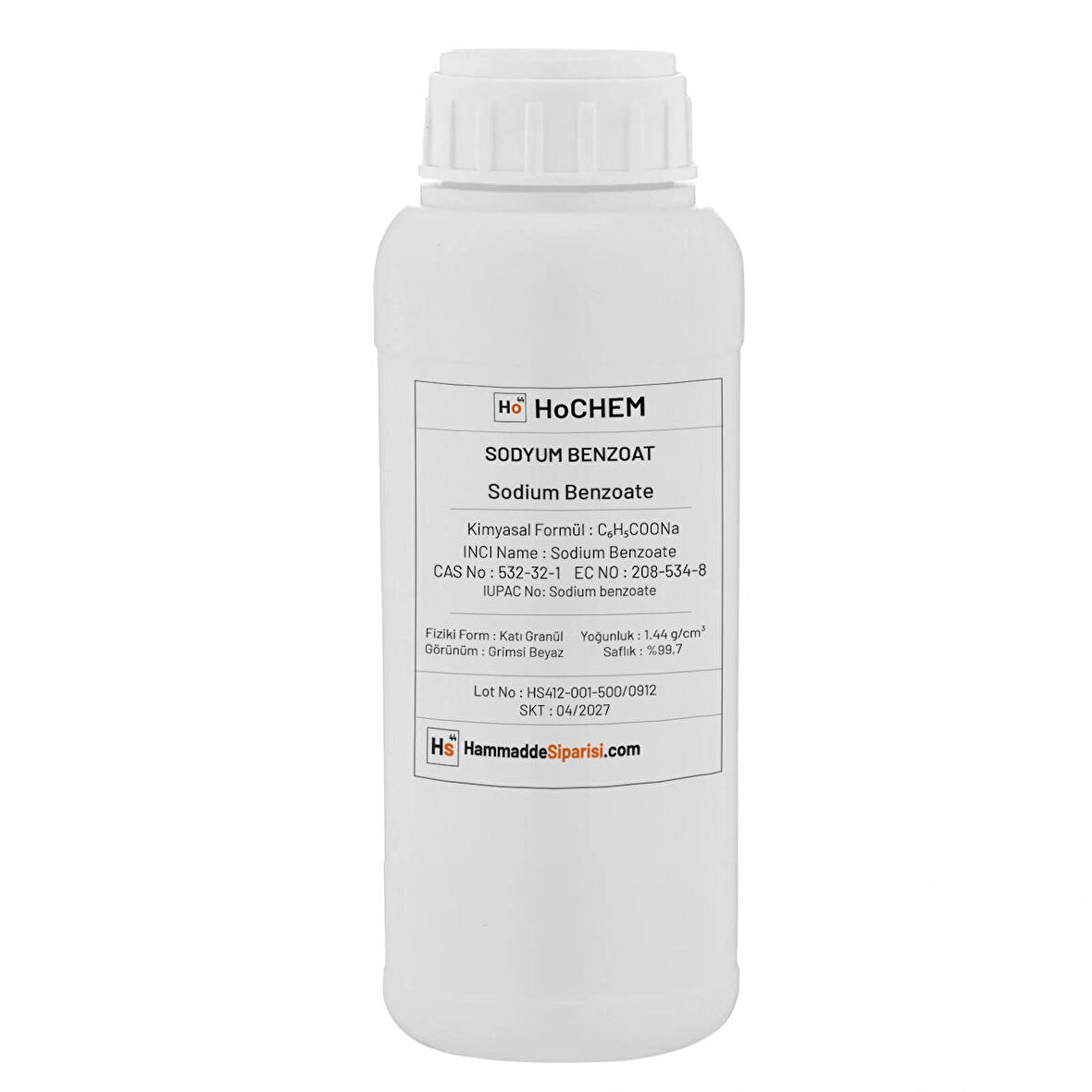 HoCHEM Sodyum Benzoat | Sodium Benzoate | E211 - 500 gr