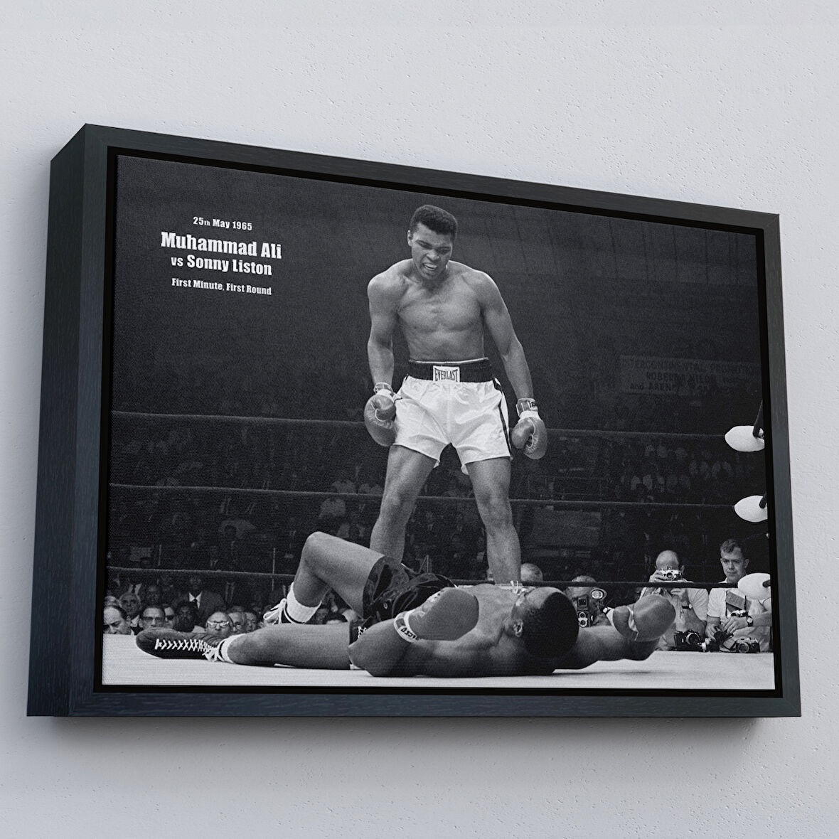 Siyah Çerçeveli Muhammet Ali Kanvas Tablo