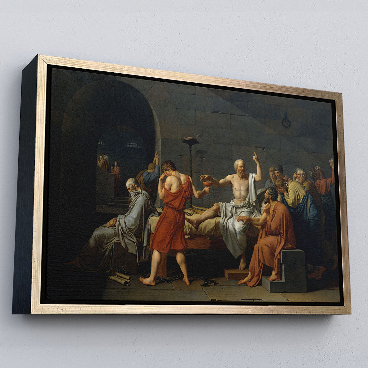 Altın Çerçeveli Son Akşam Yemeği Leonardo Da Vinci Kanvas Tablo