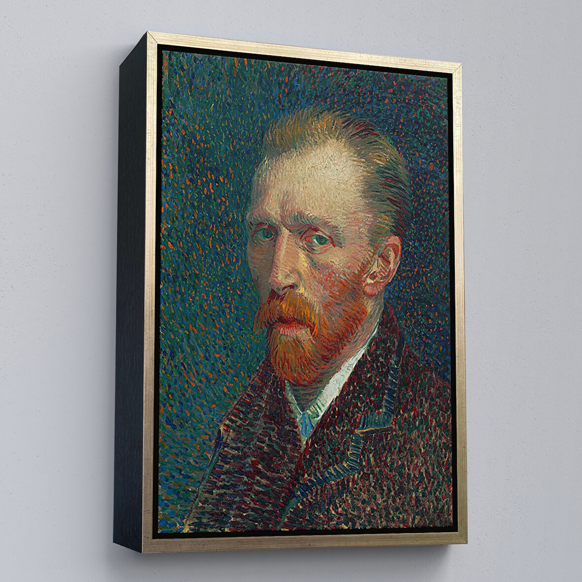 Altın Çerçeveli Vincent Van Gogh'un Portresi 1887 Kanvas Tablo