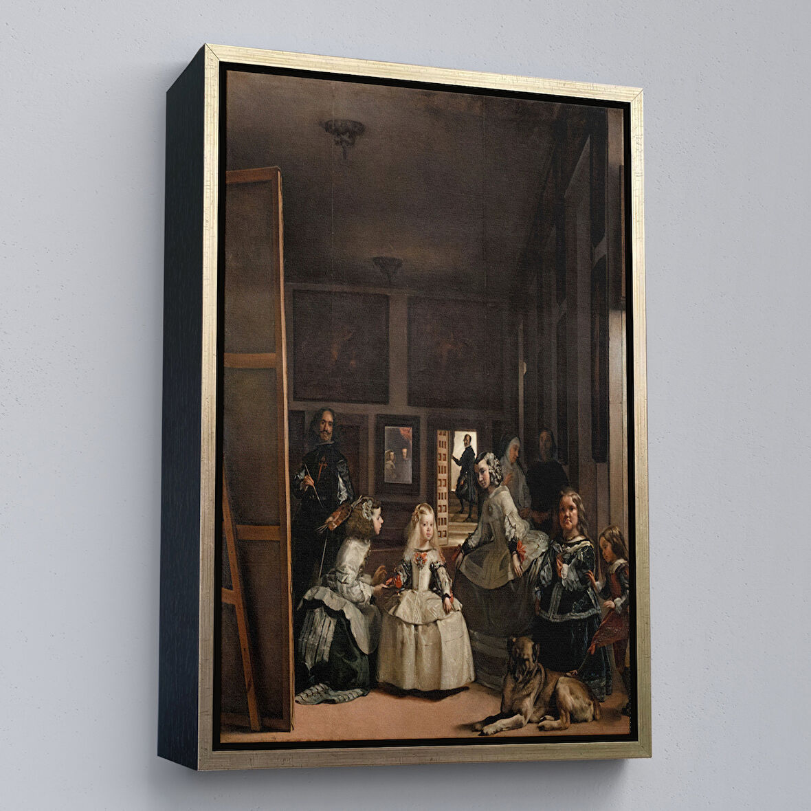 Altın Çerçeveli Las Meninas-Diego Velázquez Klasik Sanat Kanvas Tablo