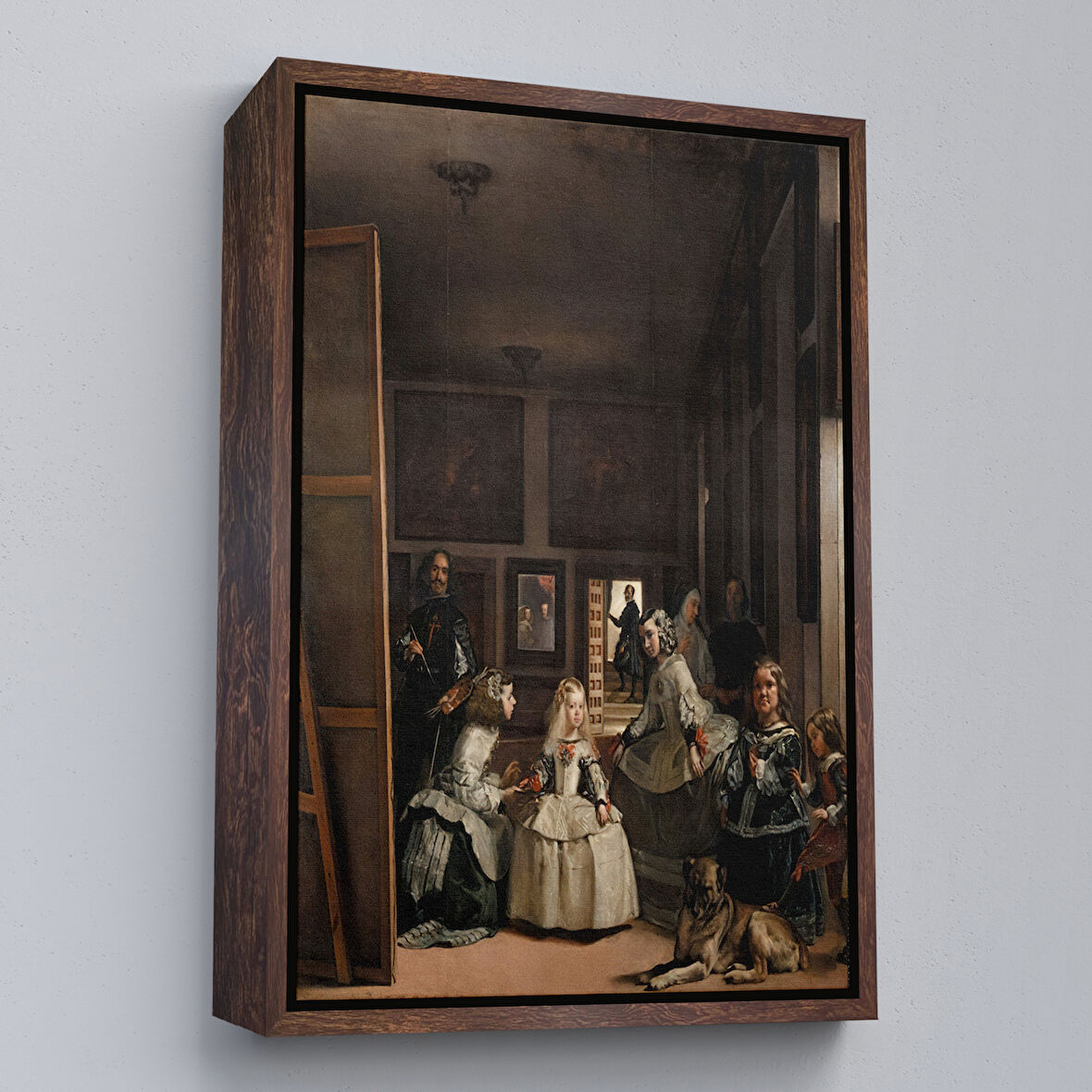 Kahverengi Çerçeveli Las Meninas-Diego Velázquez Klasik Sanat Kanvas Tablo