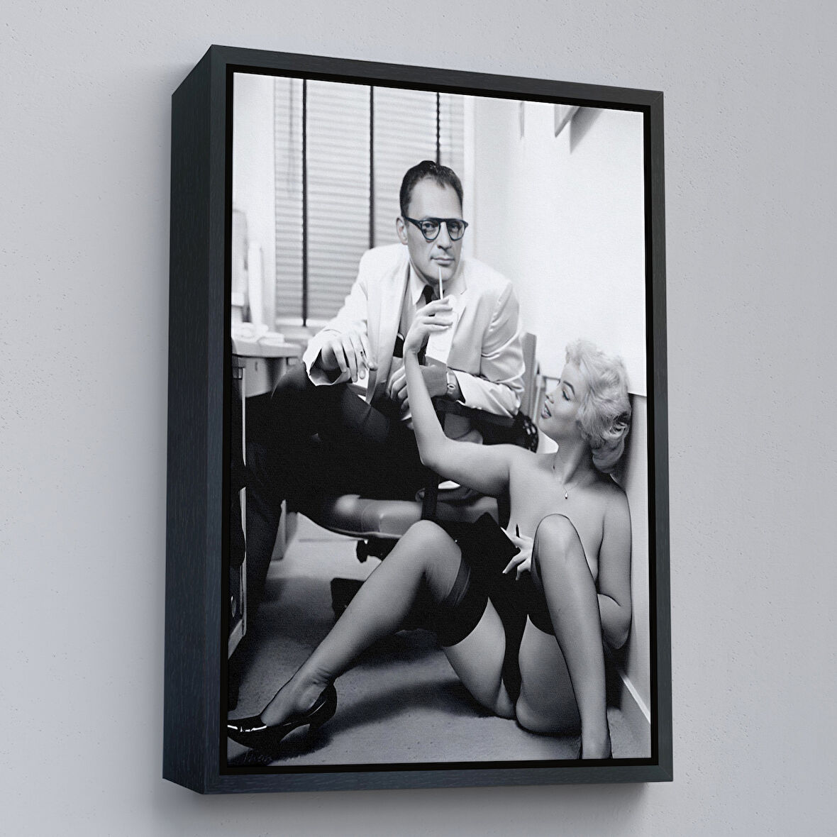Siyah Çerçeveli Marilyn Monroe ile Arthur Miller Duvar Tablosu
