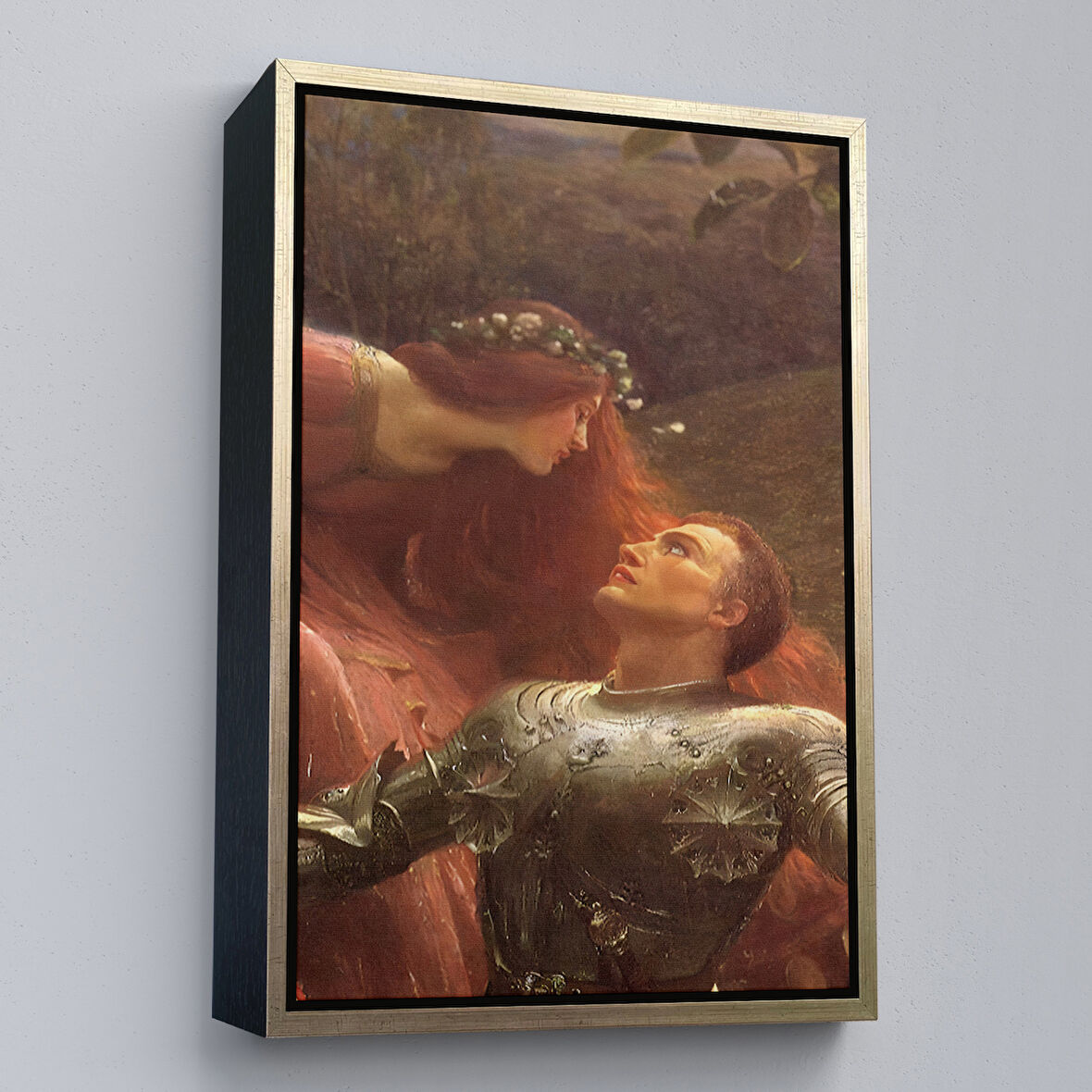 Altın Çerçeveli Merhametsiz Kadın Duvar Tablosu