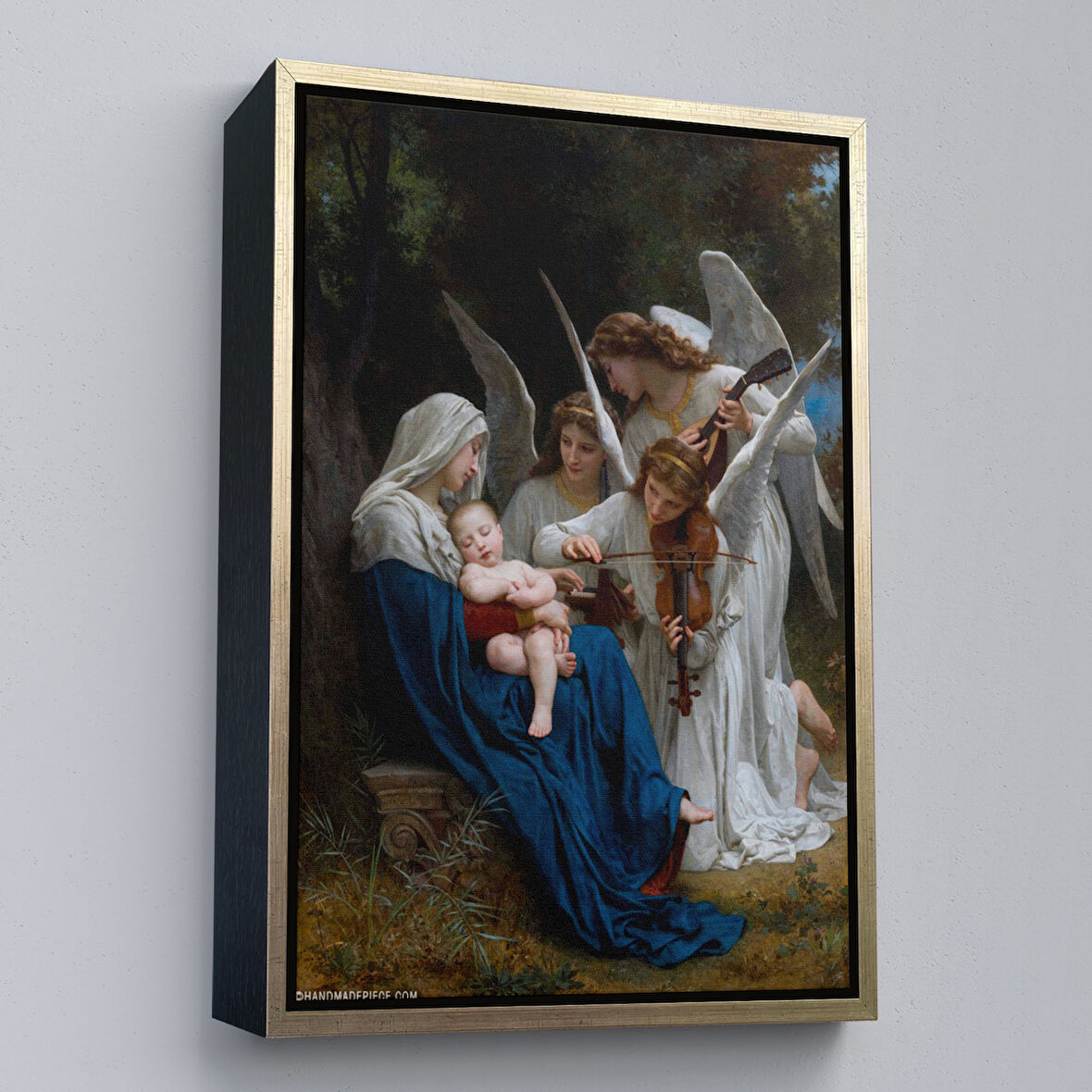 Altın Çerçeveli Song of the Angels, Meleklerin Şarkısı Dekoratif Duvar Tablosu