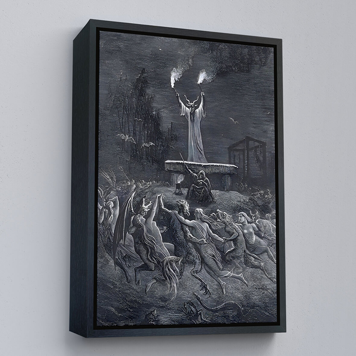 Siyah Çerçeveli Şabat Dansı Duvar Tablosu, Gustave Dore
