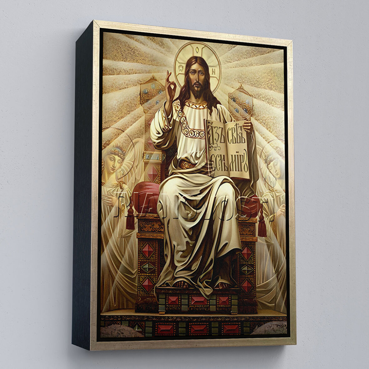 Altın Çerçeveli Hz İsa Tablosu, Long live Christ the King