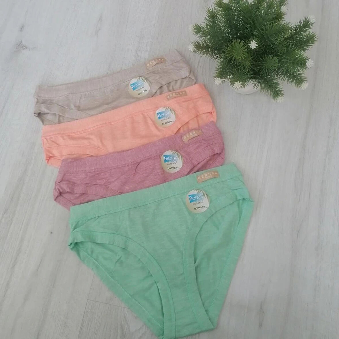 4'Lü Paket Renkli Bambu Külot