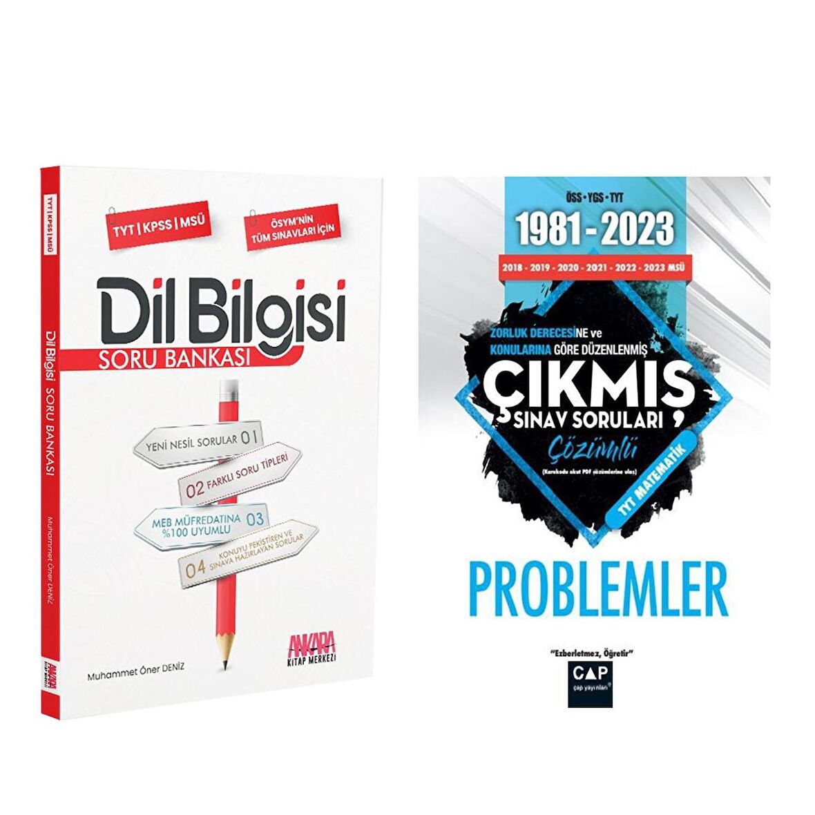 Çap Problemler Çıkmış Sorular ve AKM Dil Bilgisi Soru Bankası Seti 2 Kitap