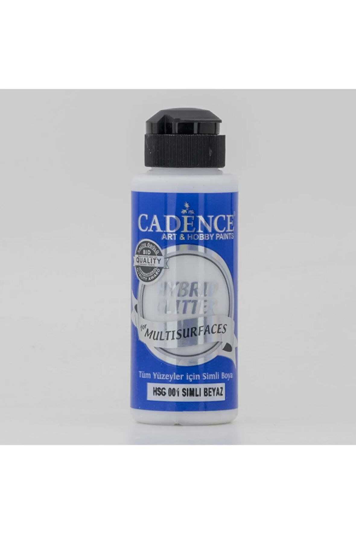 Simli Gümüş Beyaz Hybrid Glitter Multisurface Akrilik Boya Hsg-001 Beyaz 120ml