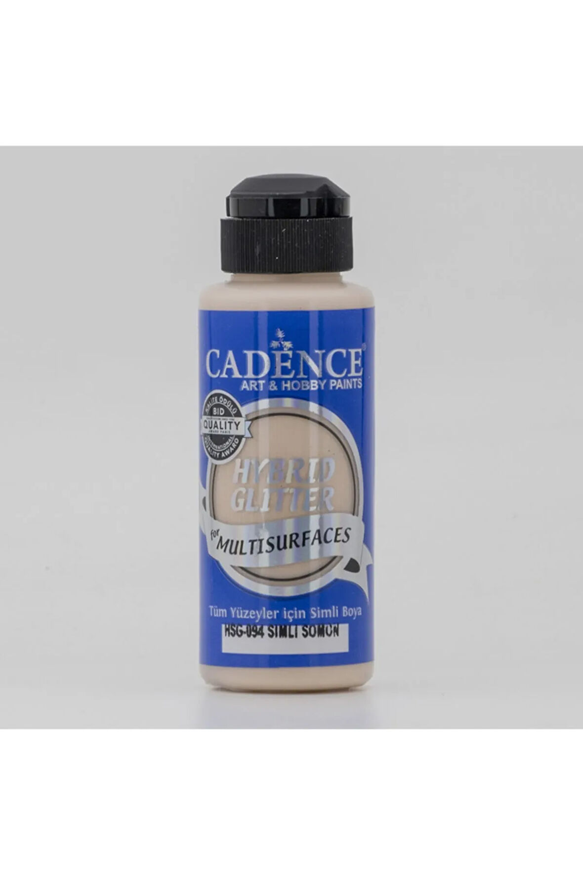 Simli Gümüş Somon Hybrid Glitter Multisurface Akrilik Boya Hsg-094 Somon 120ml
