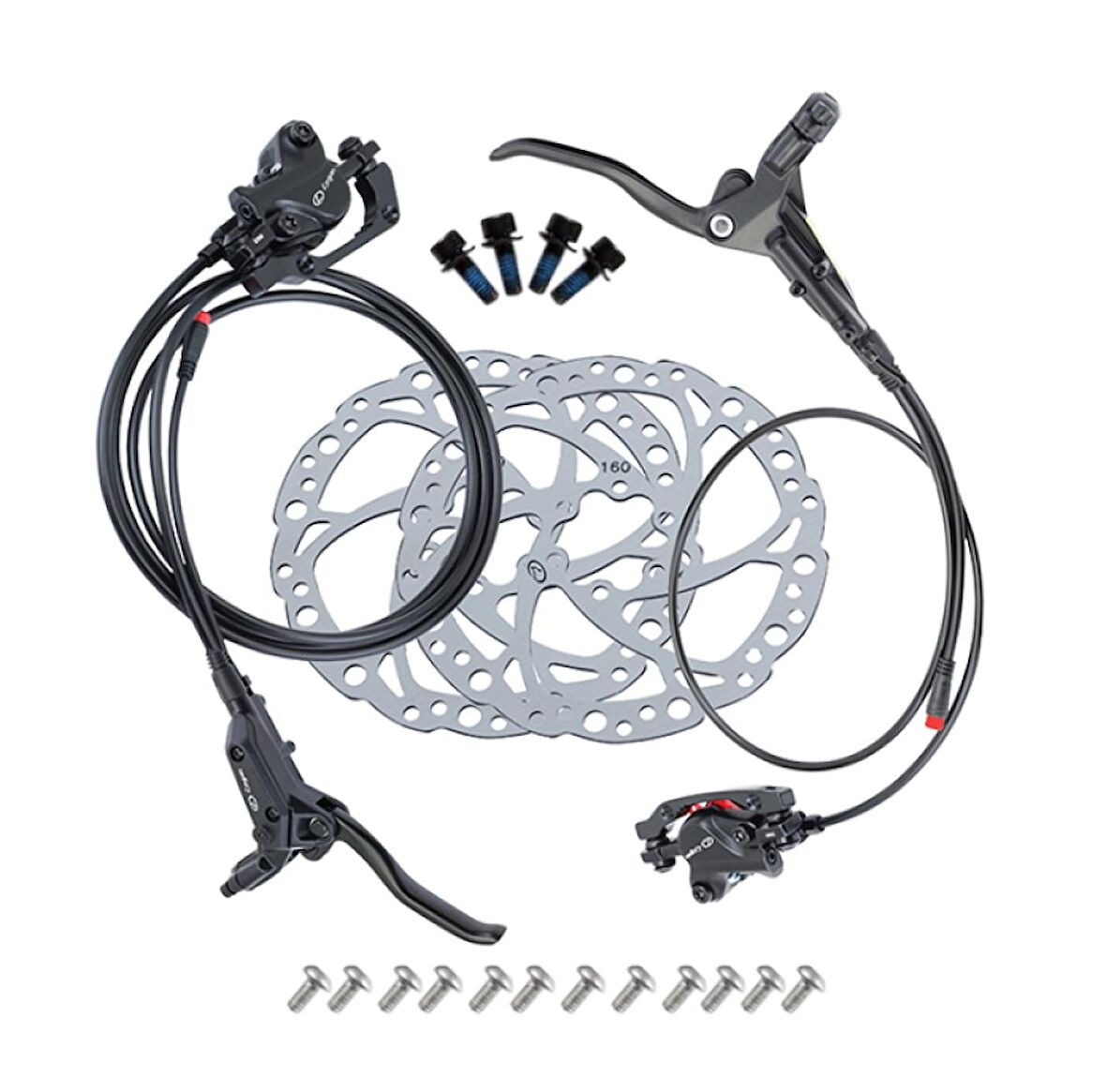 Hsgl E-bike Hidrolik Fren Set 2 Piston 2 Pin Güç Kesici Logan HD-M500E Hidrolik Fren Takımı DSC509
