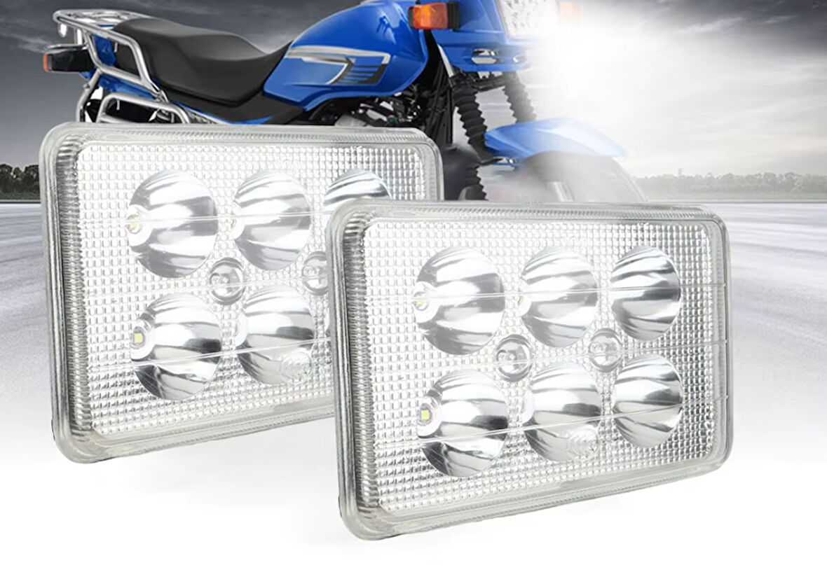 Hsgl Motorsiklet  Led far LED kare 6 Ledli CG far motosiklet araba Off-road kamyon 12V matrıx