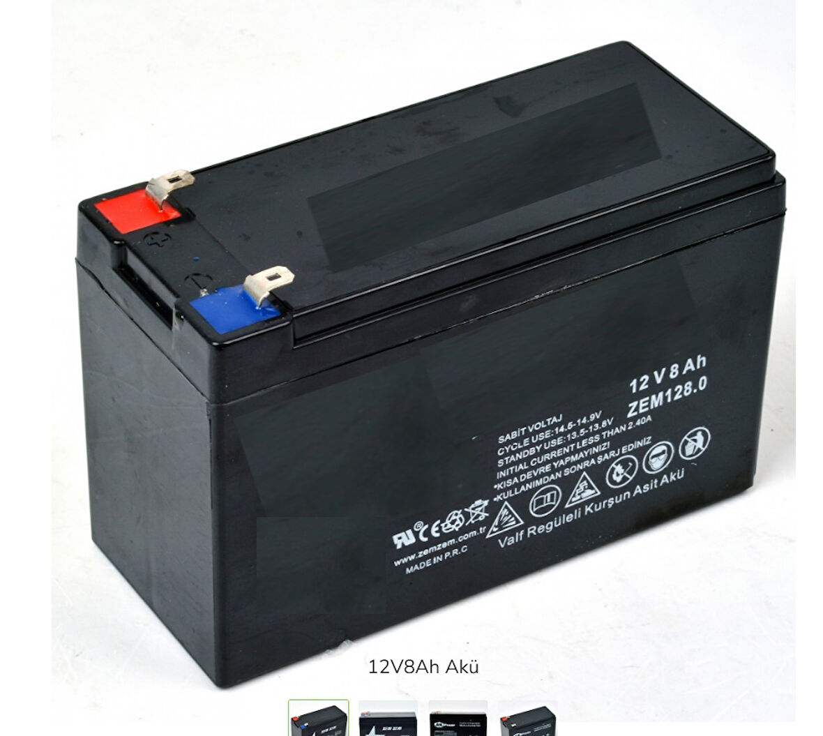 Hsgl İlaçlama Makinası Aküsü 12v8ah /20HR Şarj edilebilir Akü 6-FMD-8
