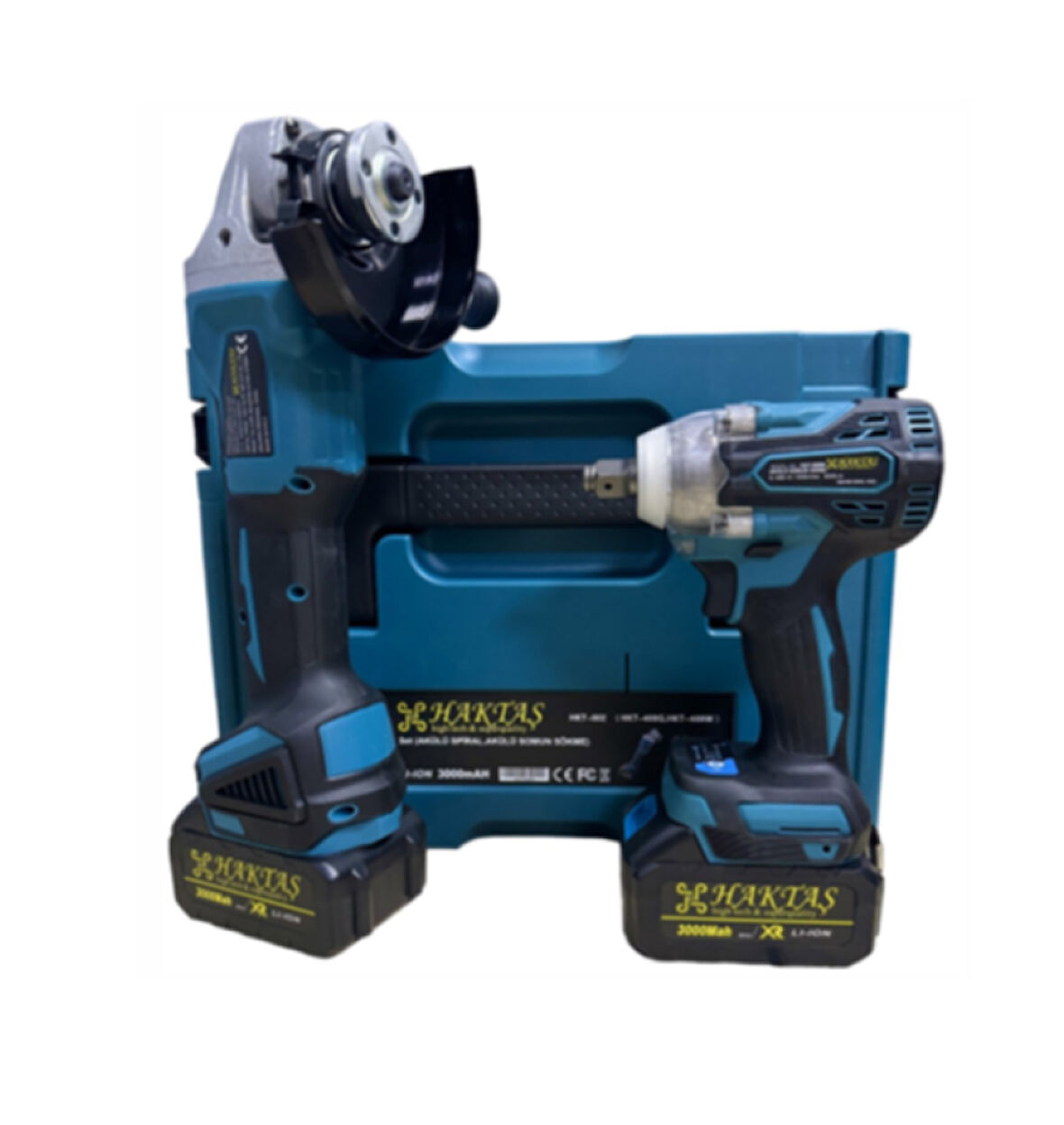 HSGL HKT 602 2’li Akülü Set Somun Sıkma Spiral Avuç Taşlama 58Vs 3000Mah 2 Akü + Şarj Cihazı Dahil)