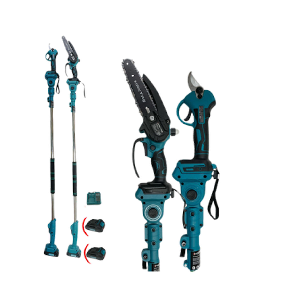 HSGL Akülü Budama Makası Testere Seti – 21V Şarjlı Bahçe Budama Makinesi, Yüksek Kesim Gücü, 2 Akülü Set (Ağaç, Asma, Zeytin, Meyve Dalı Kesme)