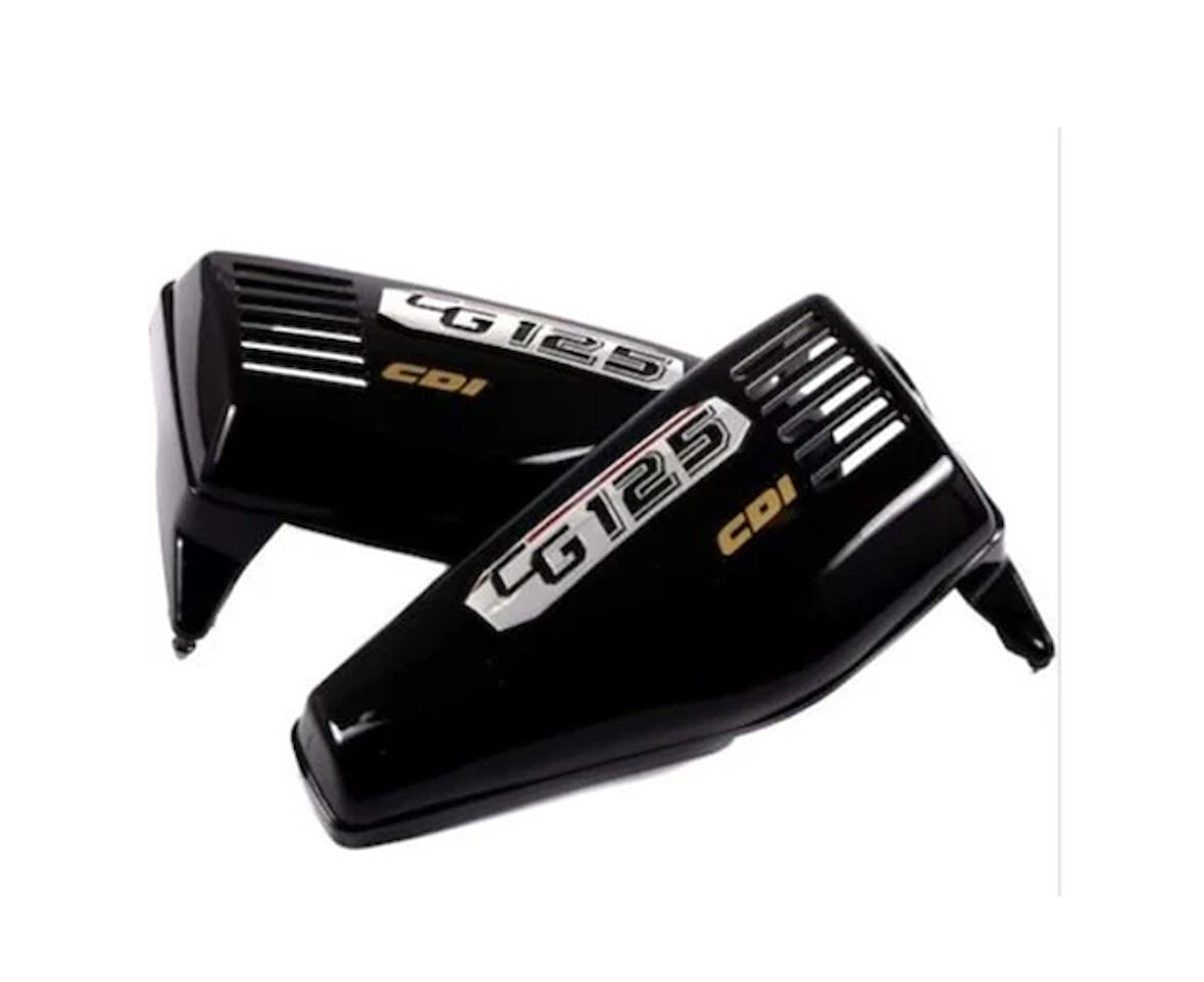 HSGL Motosiklet CG Yan Kapak Takımı Siyah Parlak Renk  Sağ  Sol Kapak Seti  CG 125 / CG 150 Uyumlu